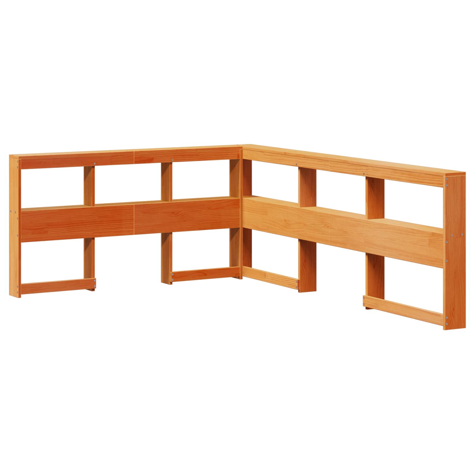 Lit Bibliothèque avec stockage 2 pcs Cire marron 200 x 140 cm - XIOS