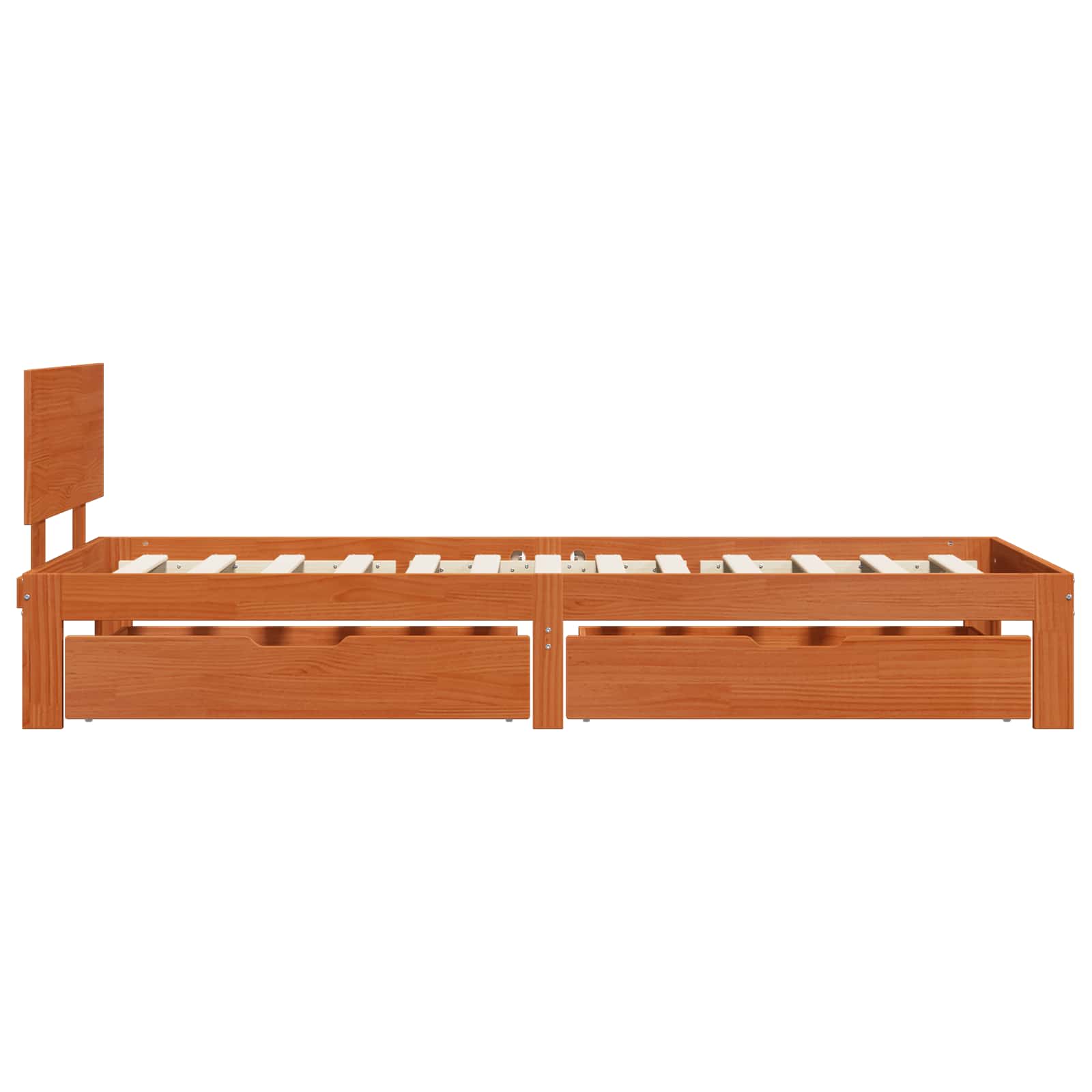 Cadre de lit Cire marron 70 x 190 cm Bois de Pin Massif - XIOS