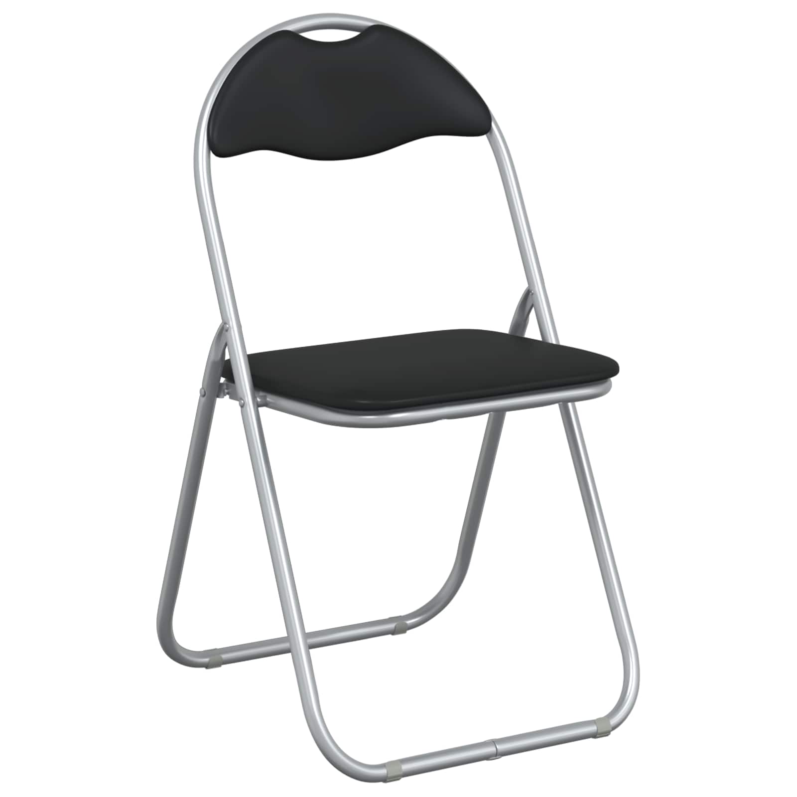 Chaise pliante 8 pcs Noir et gris 48 x 43,5 x 81 cm Simili cuir - XIOS