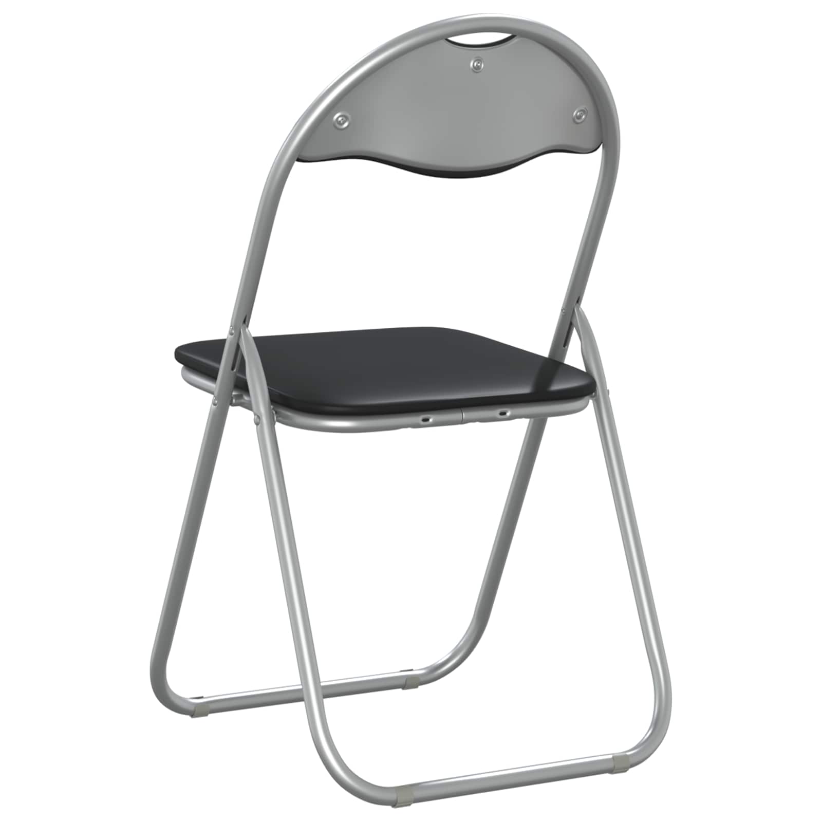 Chaise pliante 8 pcs Noir et gris 48 x 43,5 x 81 cm Simili cuir - XIOS