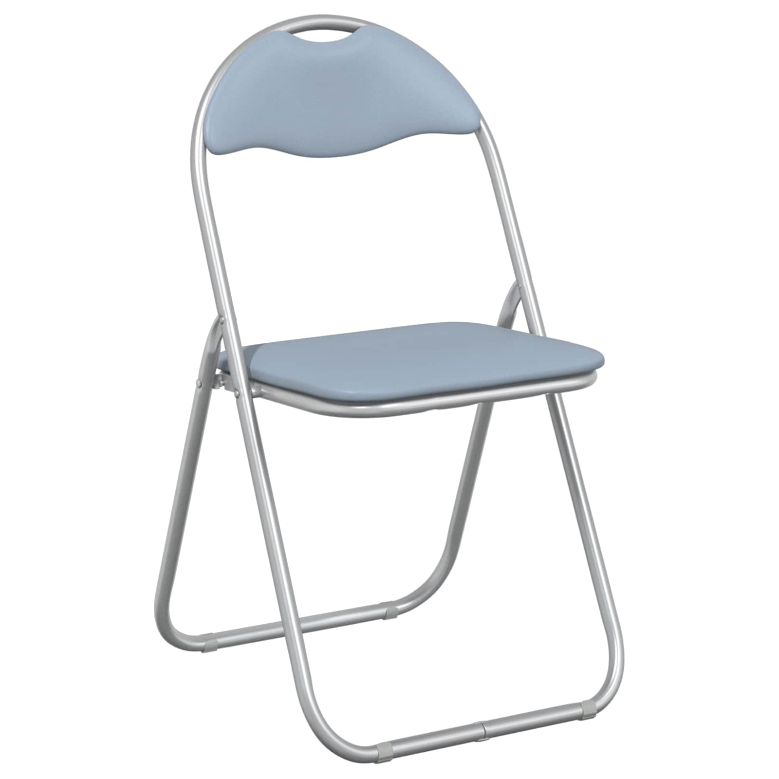 Chaise pliante 8 pcs Gris 48 x 43,5 x 81 cm Simili cuir - XIOS