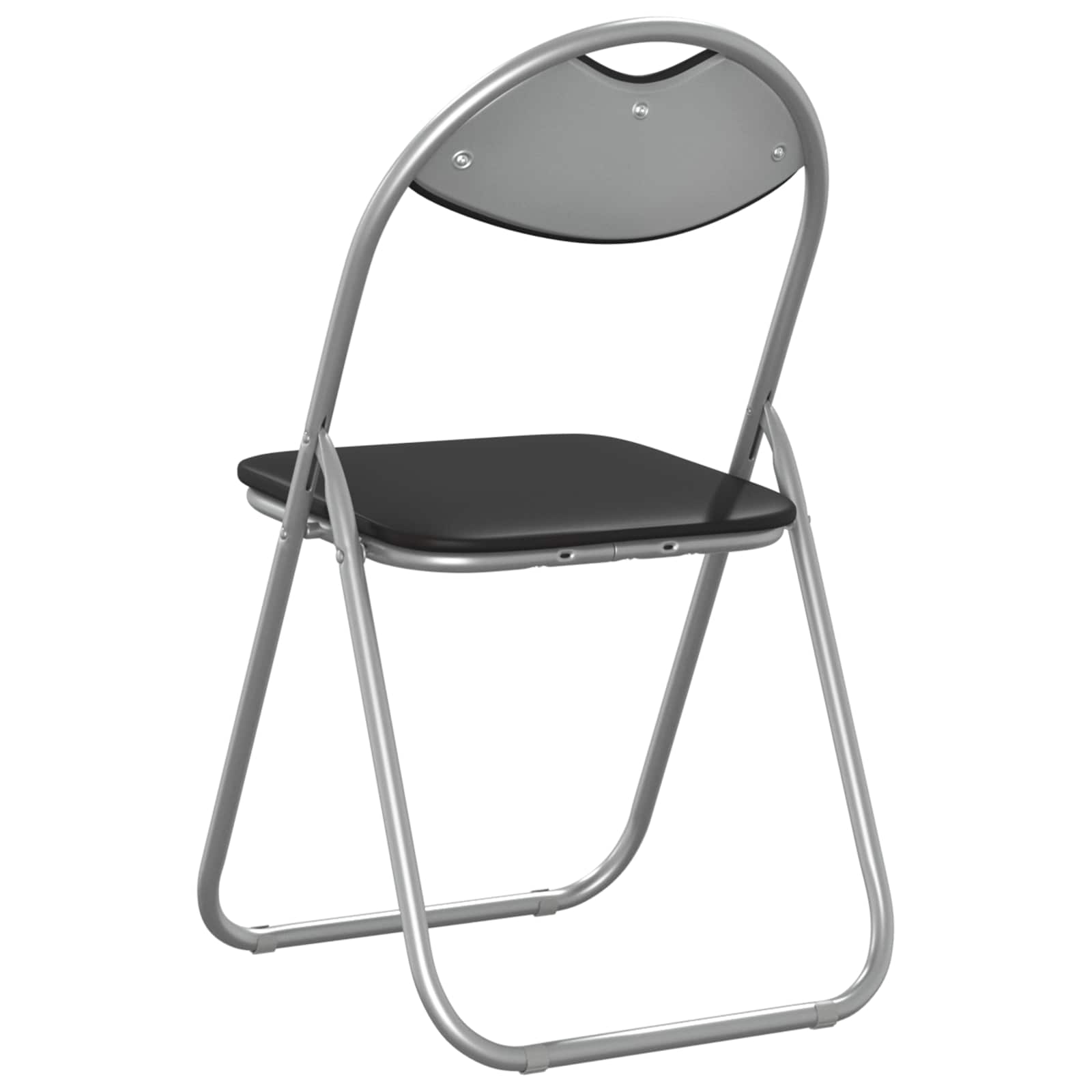 Chaise pliante 8 pcs Noir et gris 48 x 43,5 x 81 cm Simili cuir - XIOS