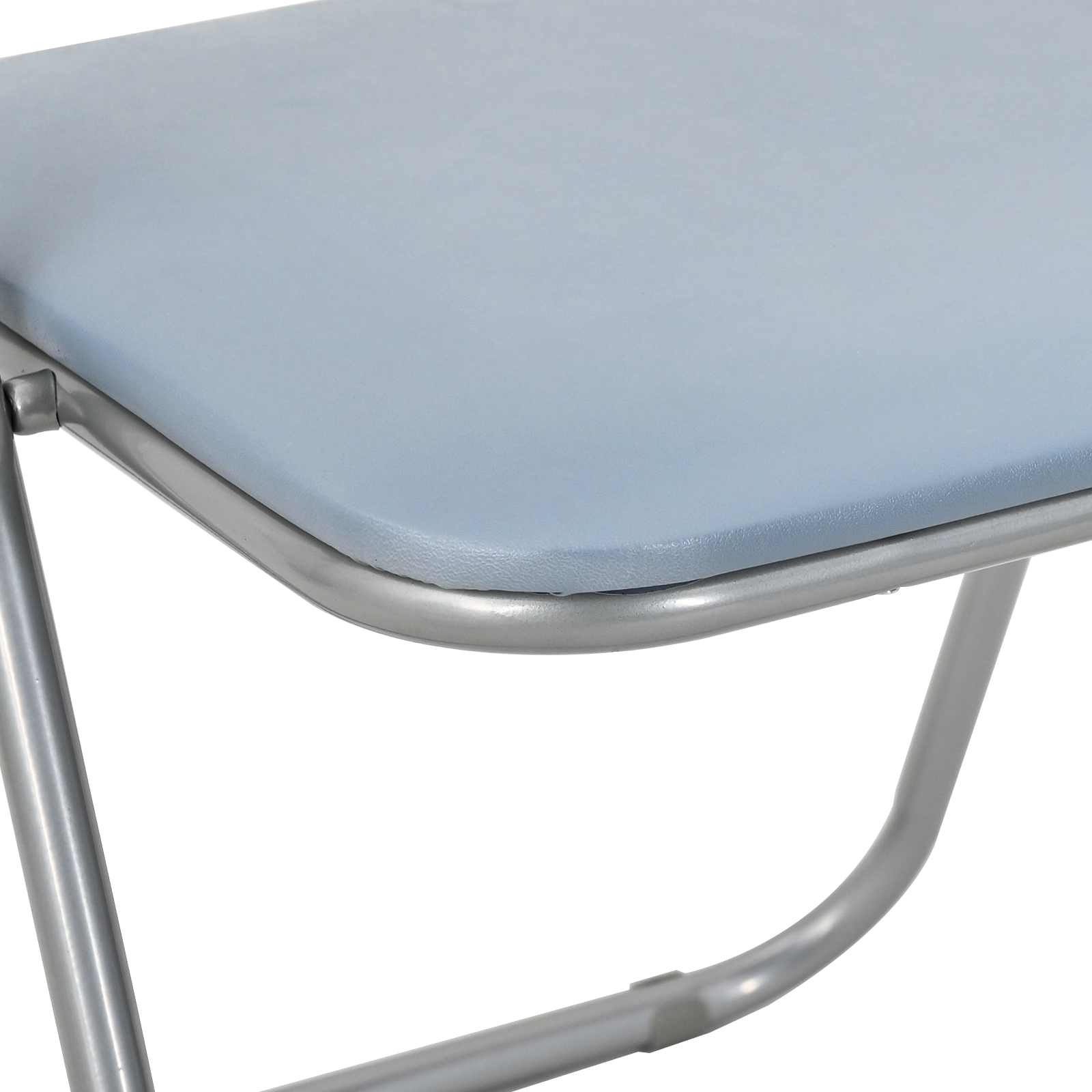 Chaise pliante 8 pcs Gris 48 x 43,5 x 81 cm Simili cuir - XIOS