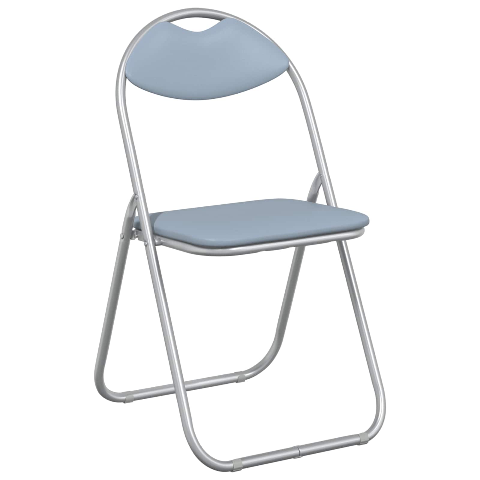 Chaise pliante 8 pcs Gris 48 x 43,5 x 81 cm Simili cuir - XIOS