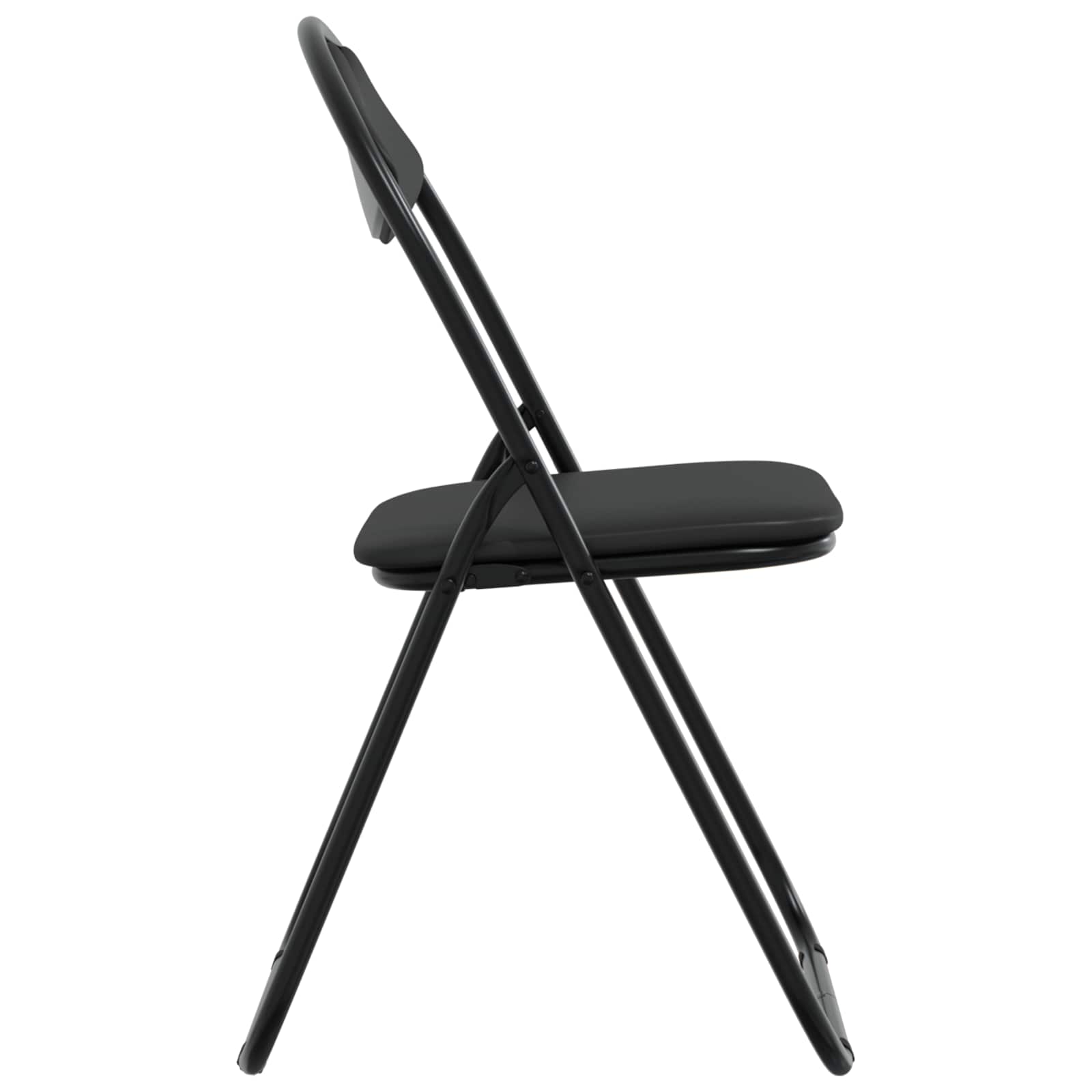 Chaise pliante 8 pcs Noir 48 x 43,5 x 81 cm Simili cuir - XIOS