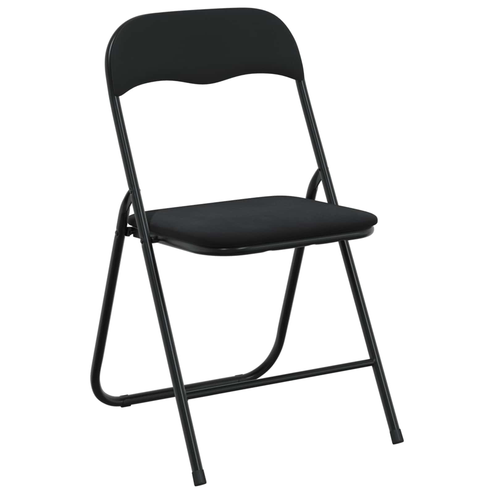 Chaise pliante 8 pcs Noir 48 x 44 x 78 cm Velours - XIOS