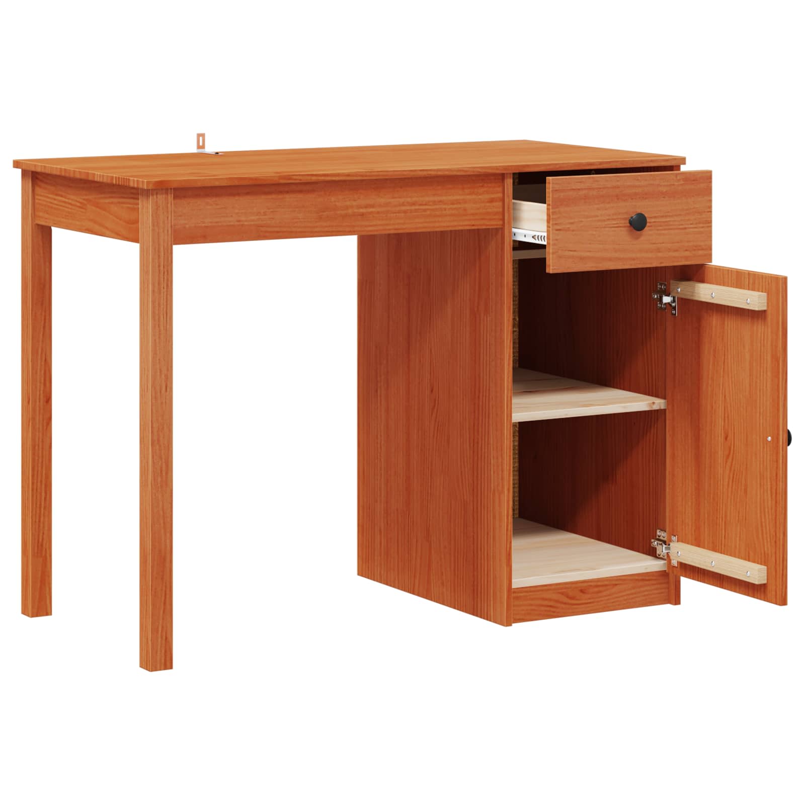 Bureau avec tiroir Brun Ciré 100 x 50 x 74 cm Pin massif - XIOS