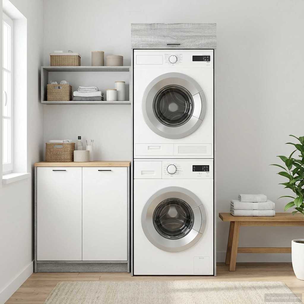 Armoire pour machine à laver Gris Sonoma 67,5 x 68 x 200 cm - XIOS