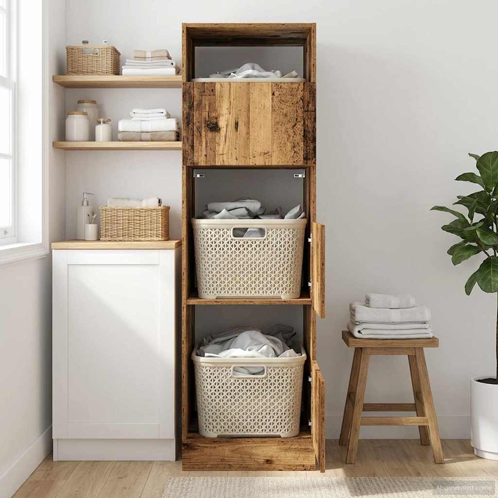 Armoire à Laver Bois ancien 50 x 68 x 162 cm Bois d'ingénierie
