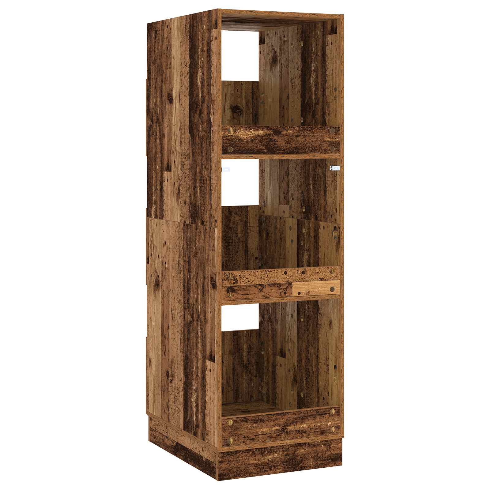Armoire à Laver avec stockage Bois ancien Bois d'ingénierie