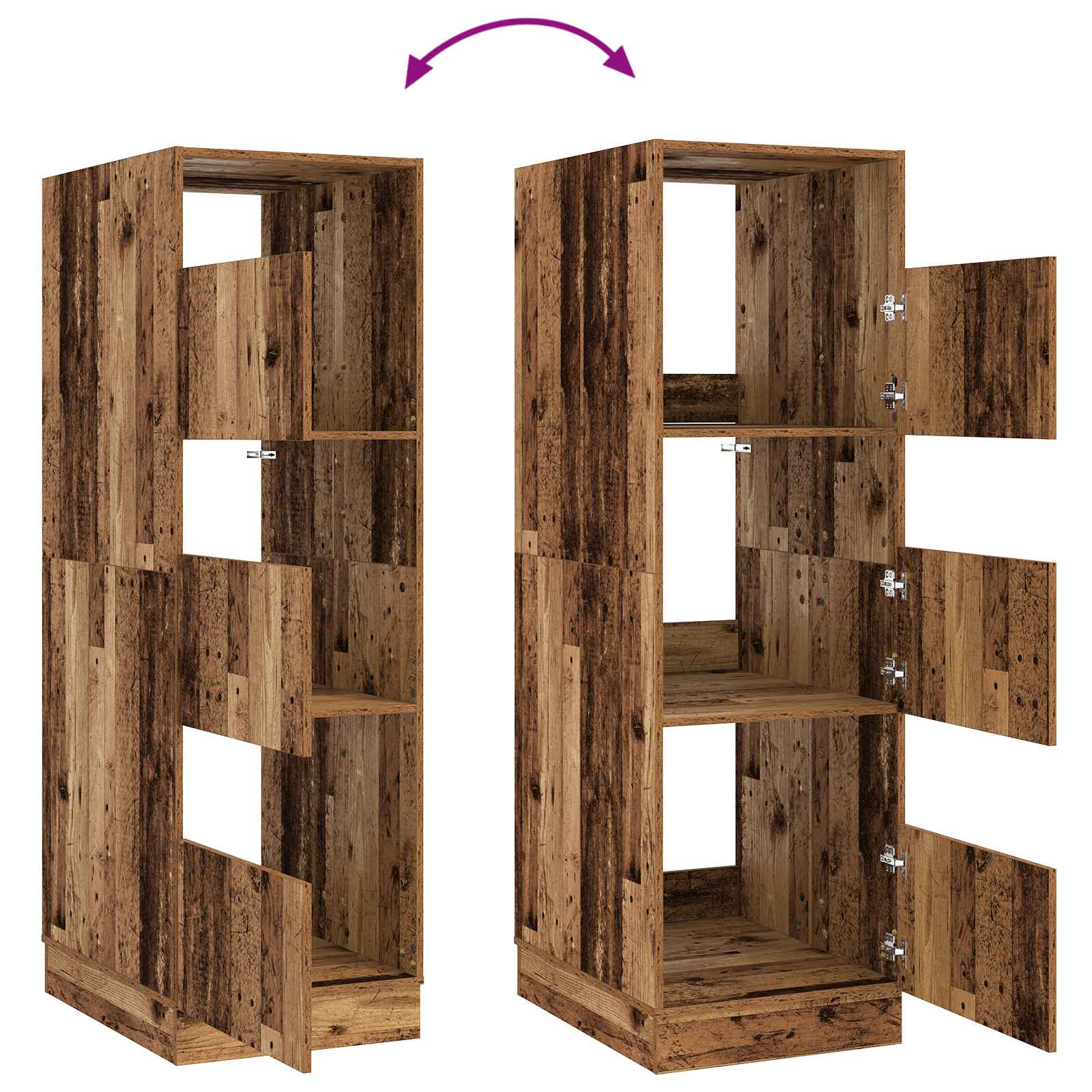 Armoire à Laver Bois ancien 50 x 68 x 162 cm Bois d'ingénierie