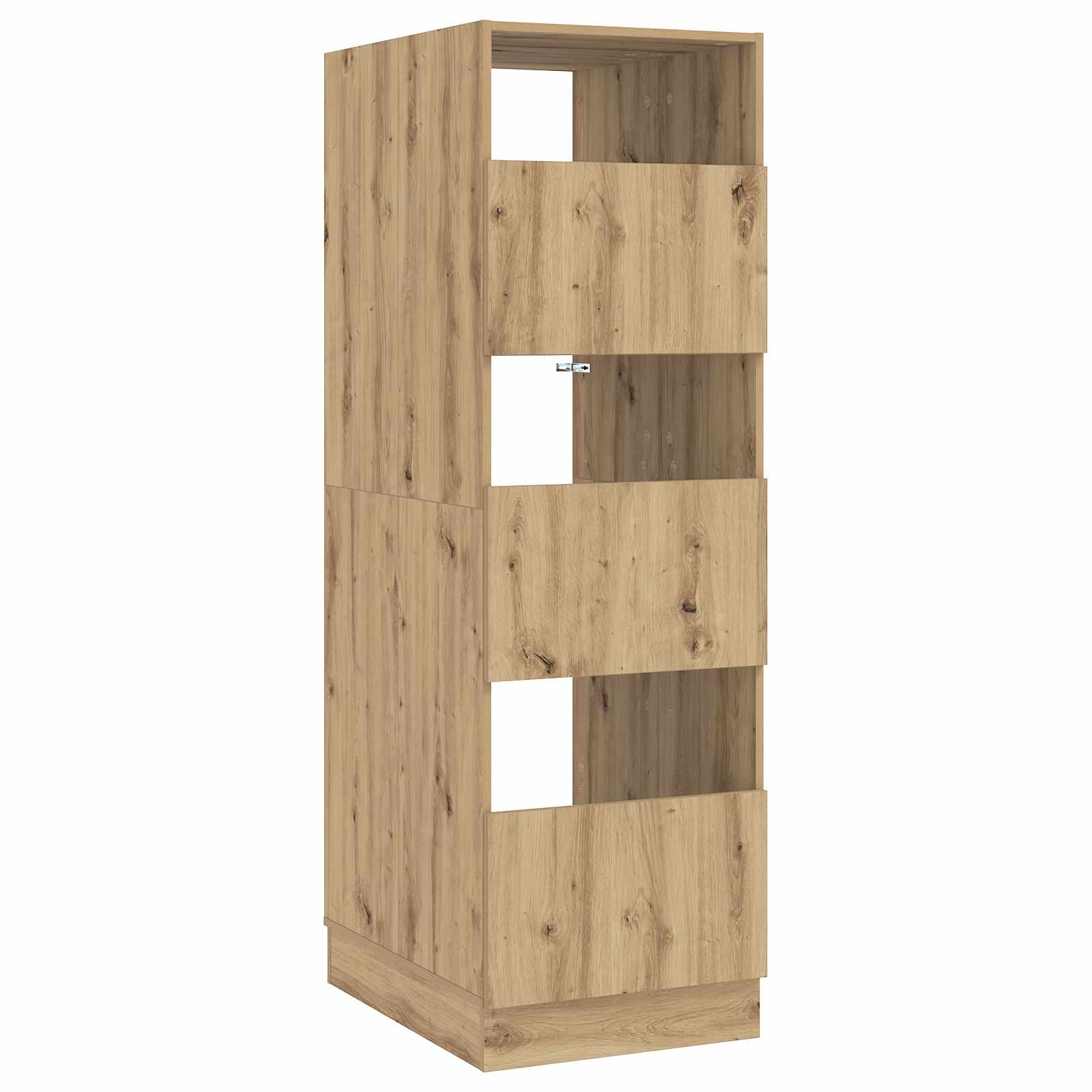 Armoire à Laver avec stockage Chêne artisanal 50 x 68 x 162 cm
