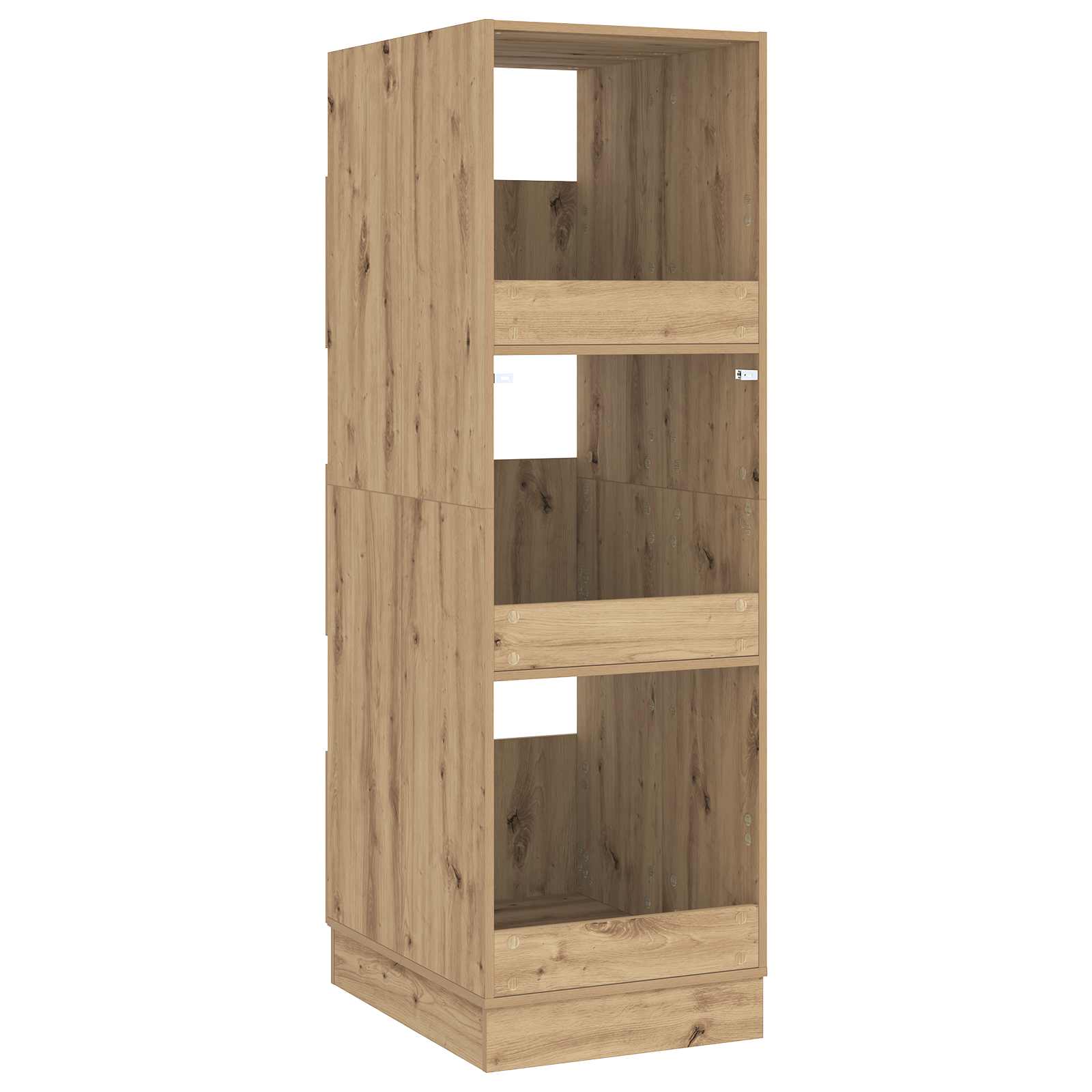 Armoire à Laver avec stockage Chêne artisanal 50 x 68 x 162 cm