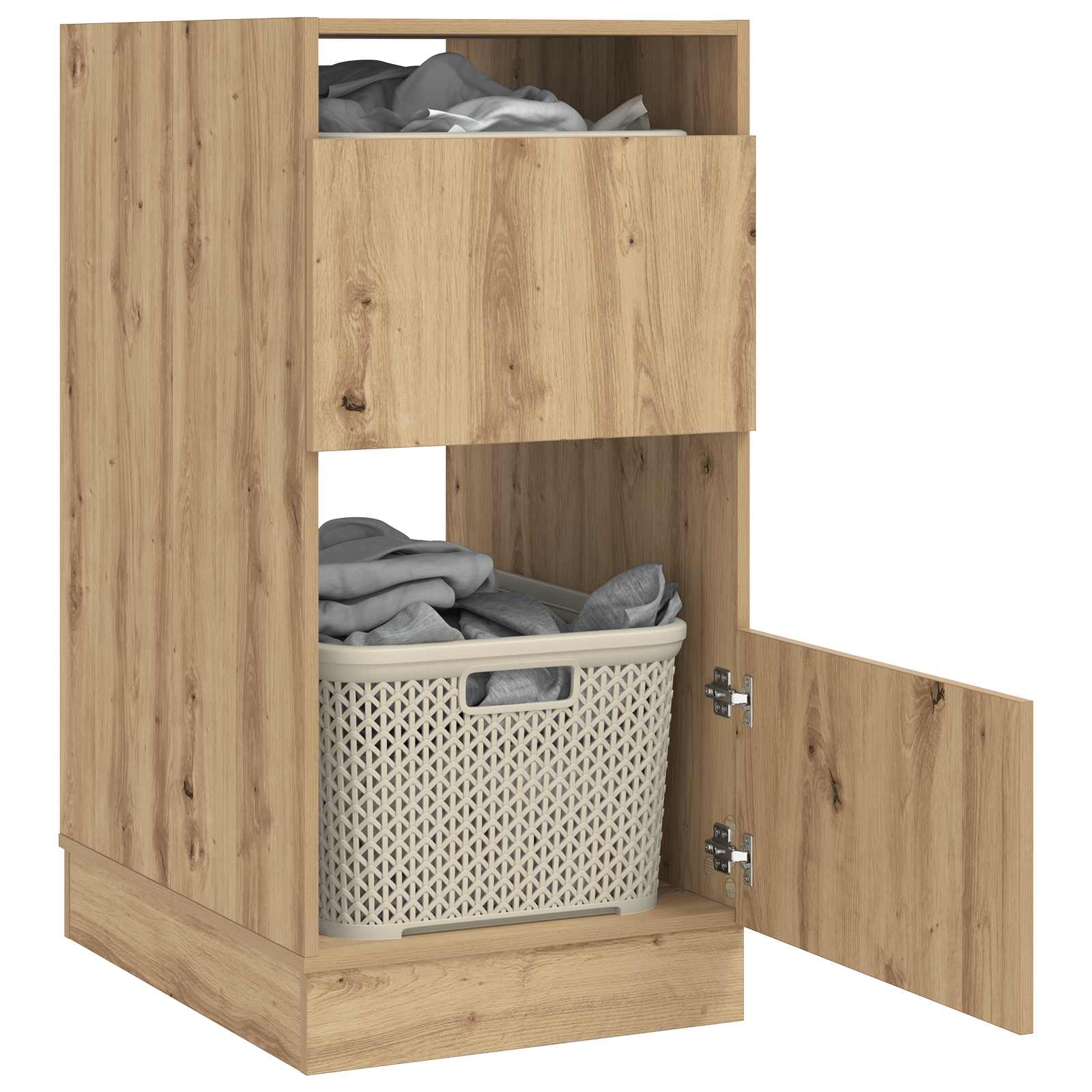 Armoire à Laver avec stockage Chêne artisanal 50 x 68 x 102 cm