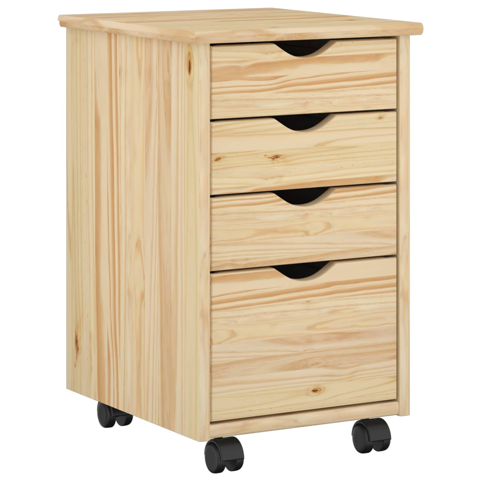 Cabinet roulant avec roue Marron 34 x 39 x 56 cm Pin massif - XIOS