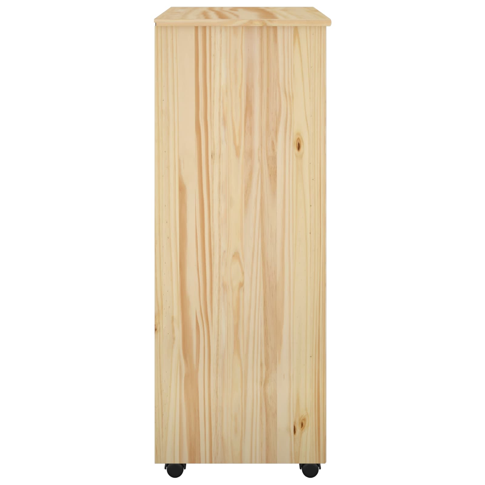Cabinet roulant Marron 53 x 39 x 103 cm Bois de Pin Massif - XIOS