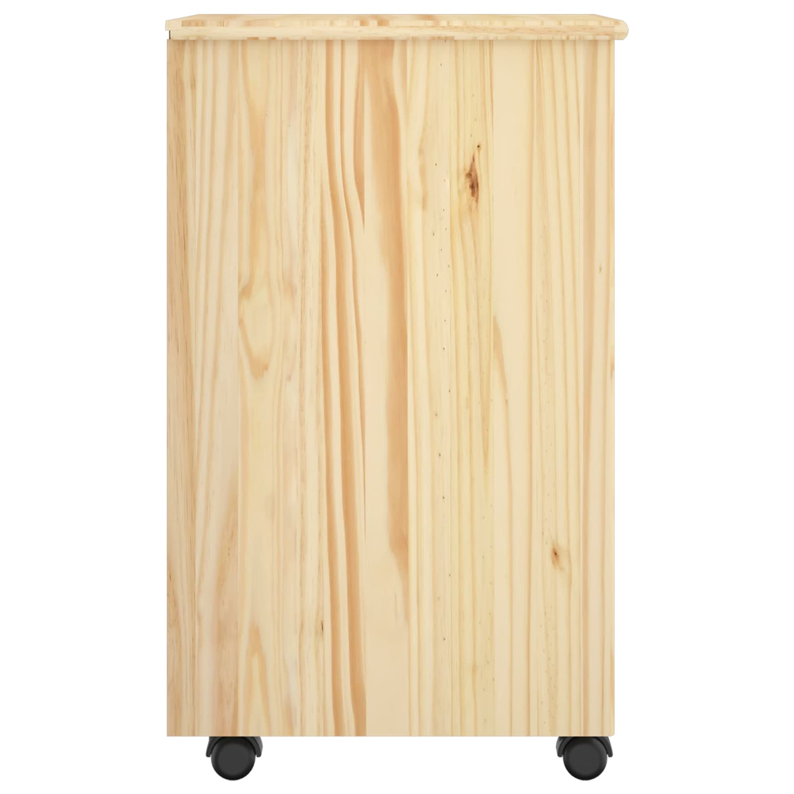 Cabinet roulant Marron 63,5 x 39 x 65,5 cm Bois de Pin Massif - XIOS