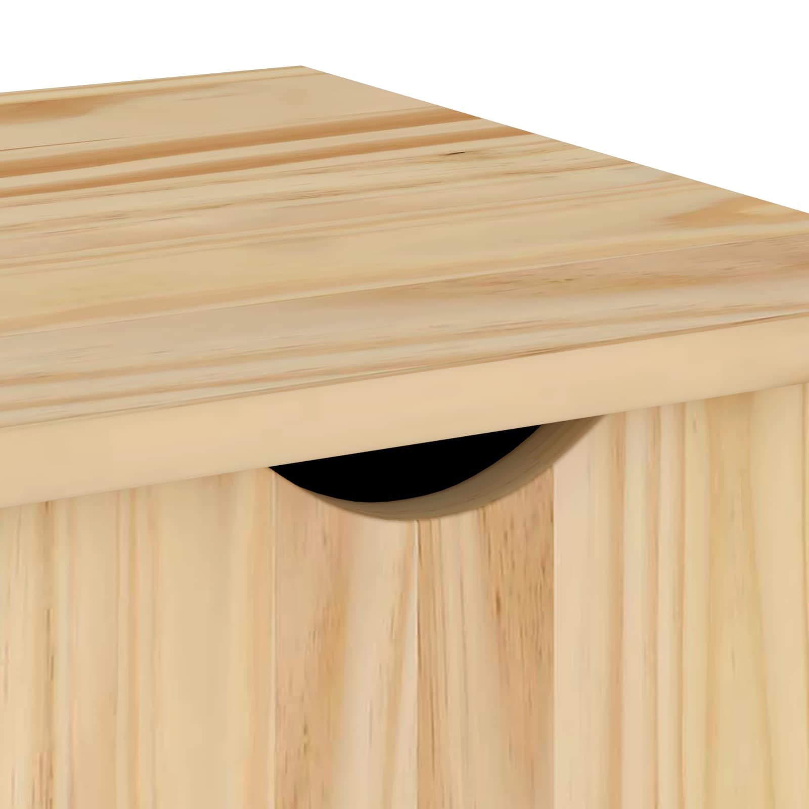 Cabinet roulant Marron 100 x 39 x 65,5 cm Bois de Pin Massif - XIOS
