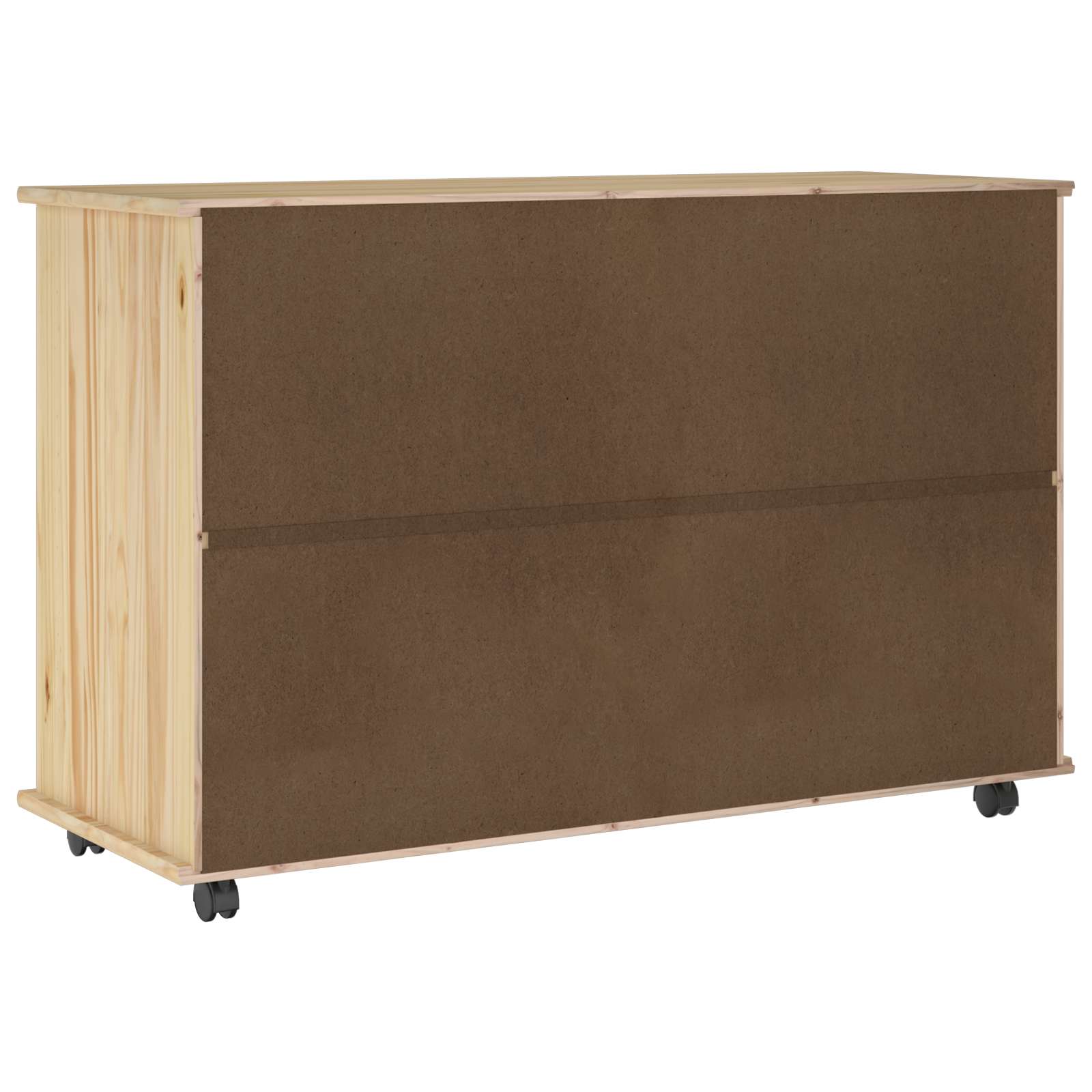 Cabinet roulant Marron 100 x 39 x 65,5 cm Bois de Pin Massif - XIOS