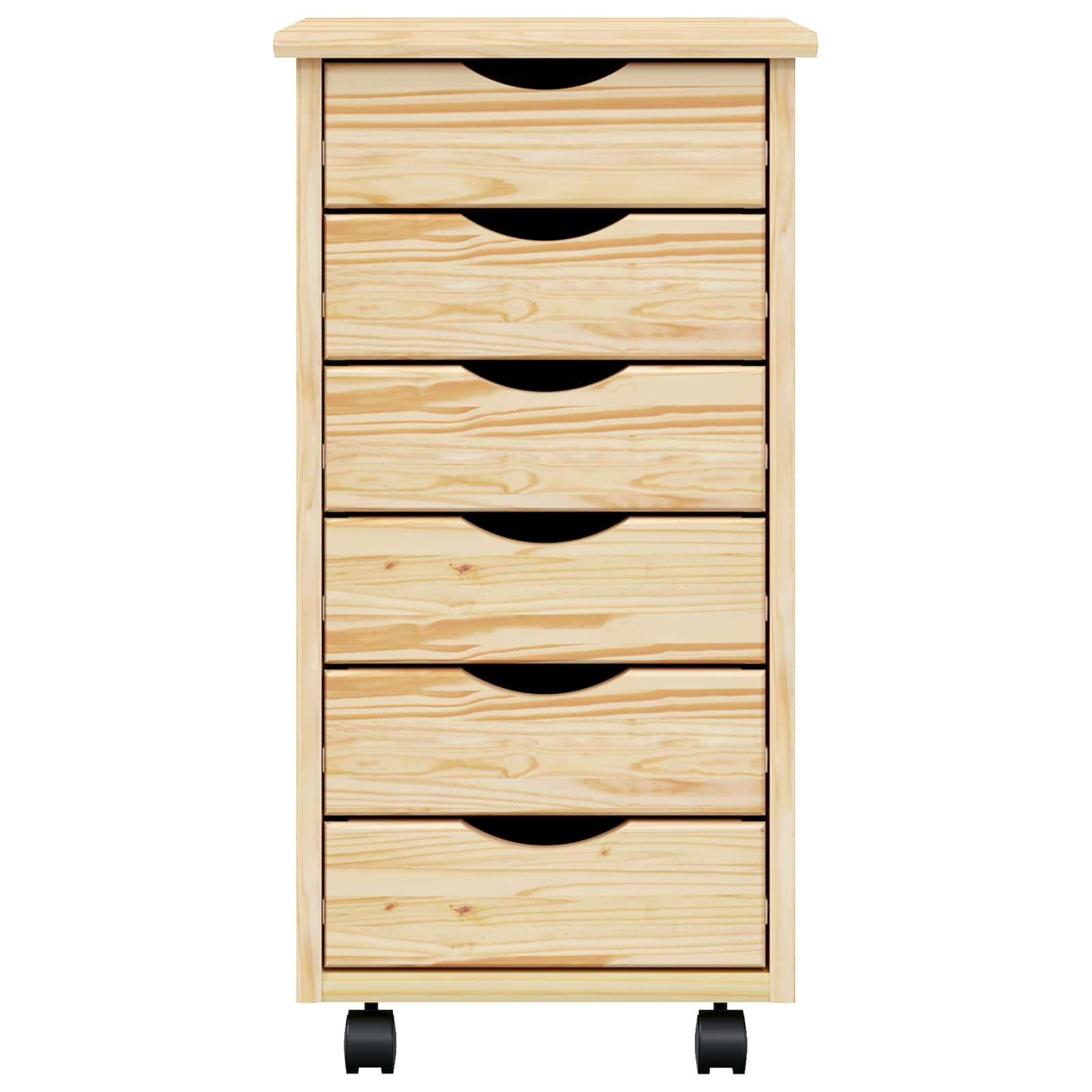 Cabinet Roulant avec Tiroirs avec roue MOSS Vernis transparent - XIOS