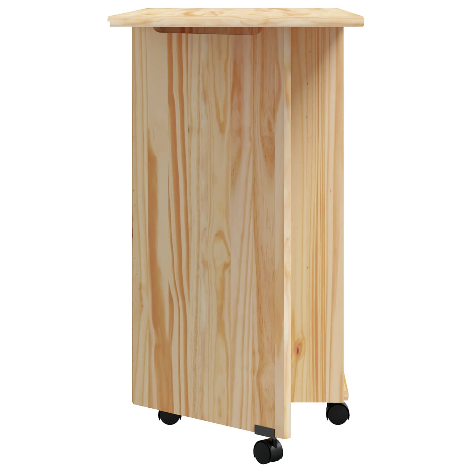 Cabinet roulant avec bureau avec roue MOSS Vernis transparent - XIOS