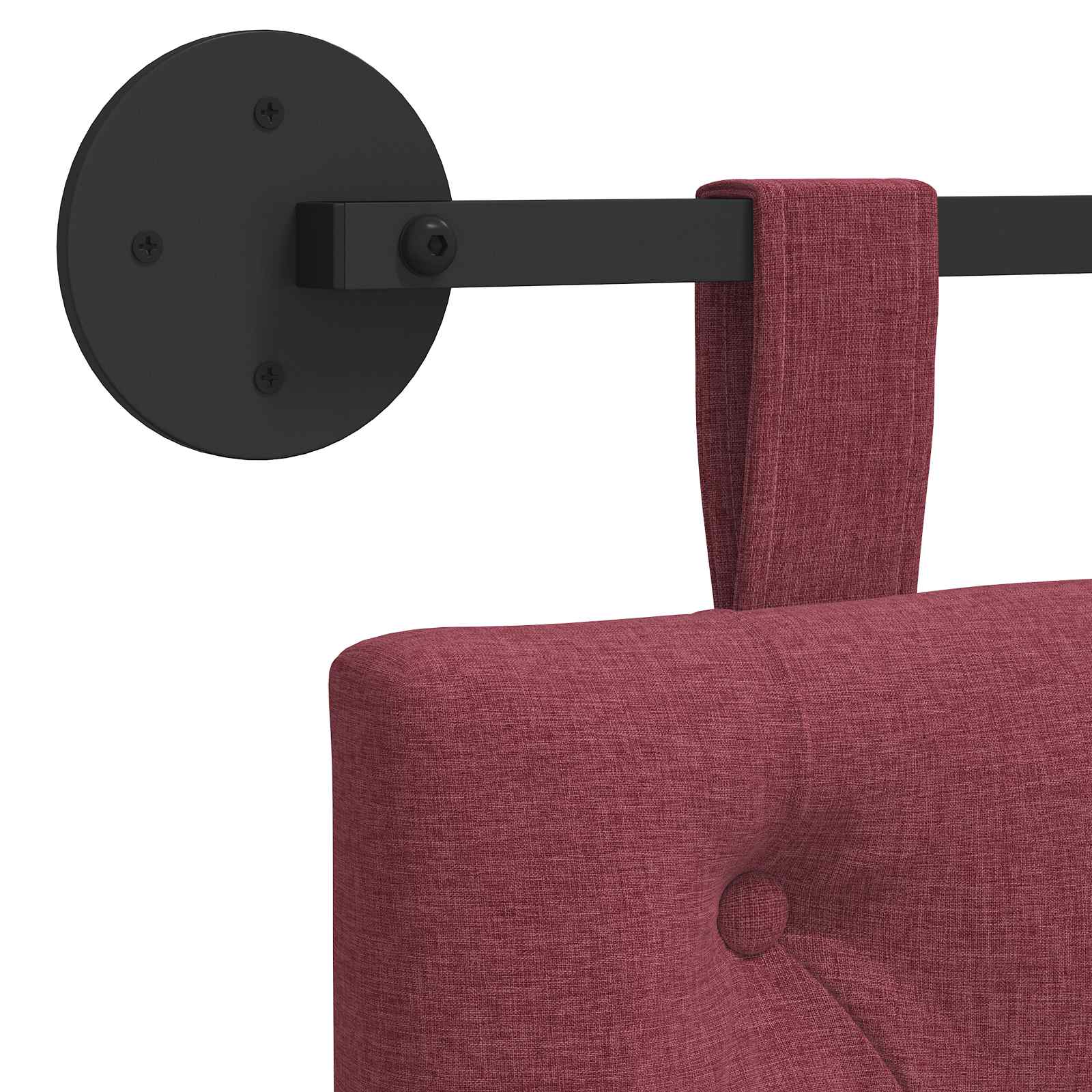 Tête de lit suspendue Bordeaux 210 x 55 x 7 cm tissu - XIOS
