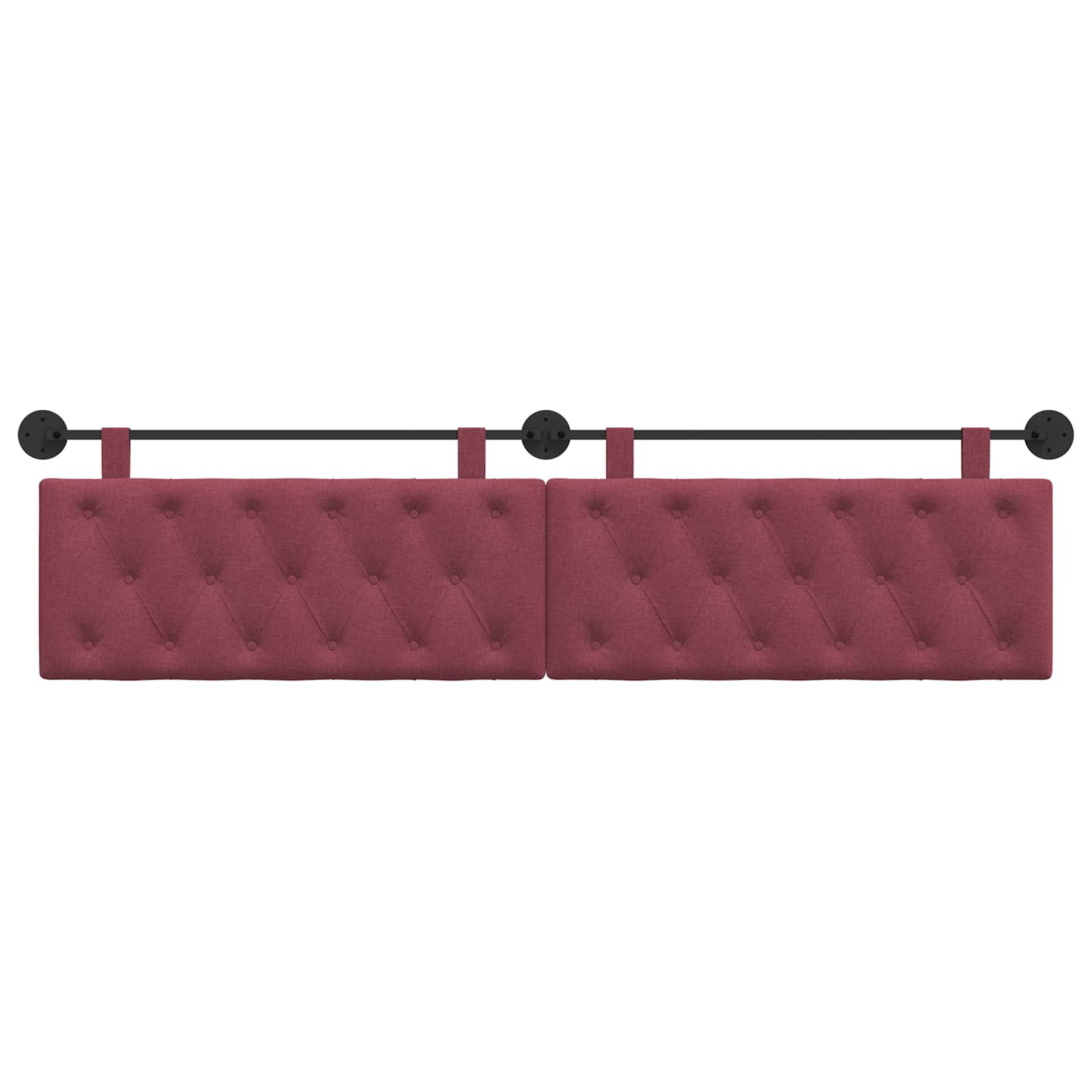 Tête de lit suspendue Bordeaux 210 x 55 x 7 cm tissu - XIOS