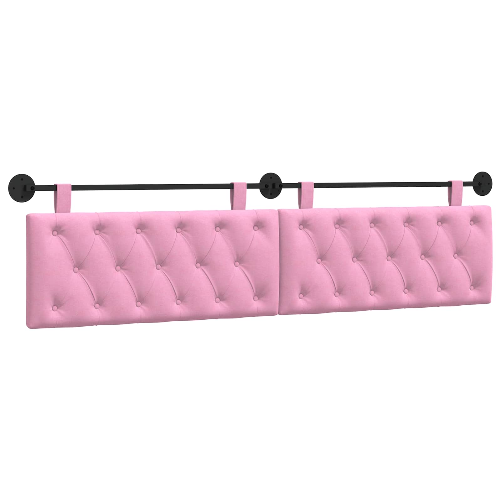 Tête de lit suspendue Montage mural Rose 210 x 55 x 7 cm tissu - XIOS