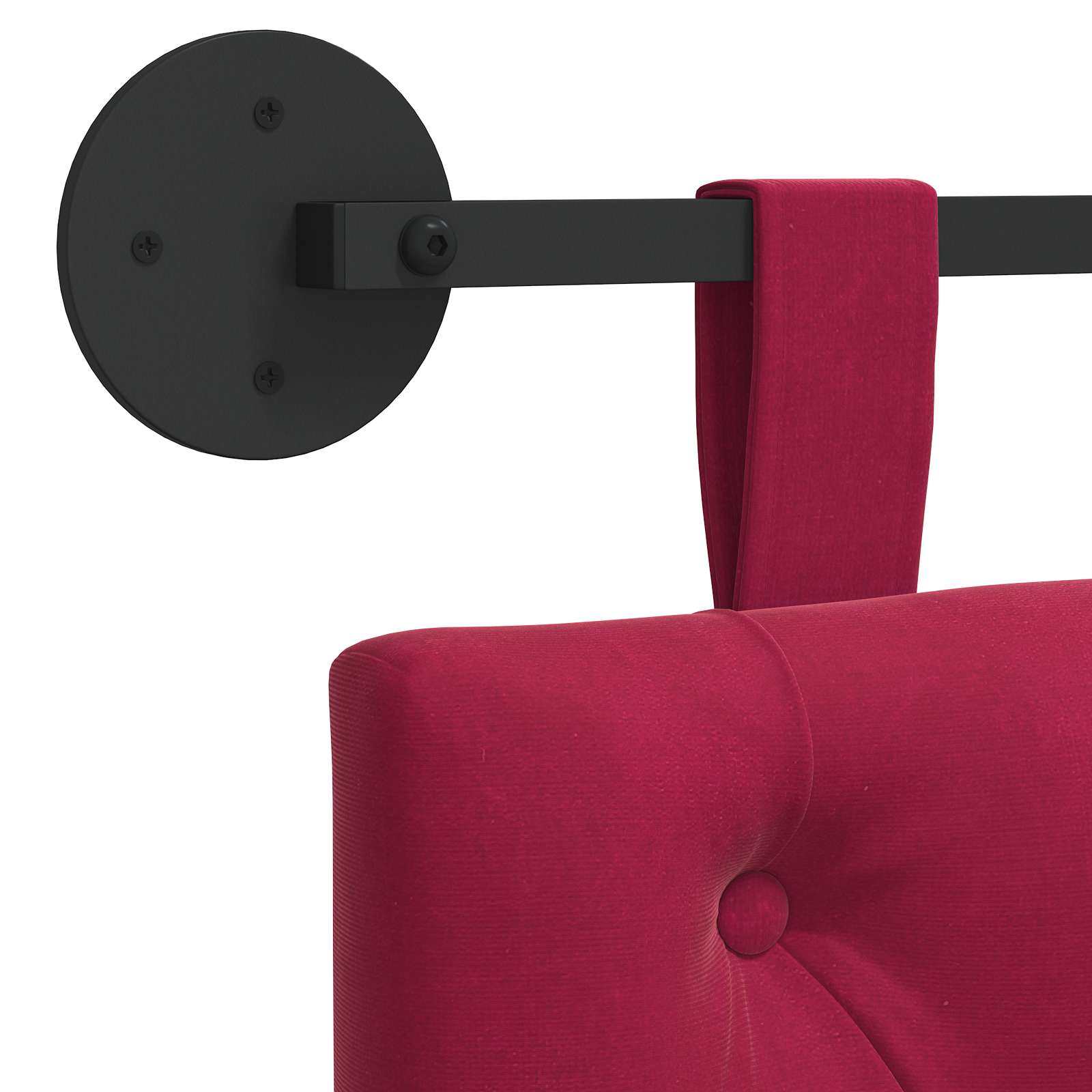 Tête de lit suspendue Bordeaux Velours - XIOS