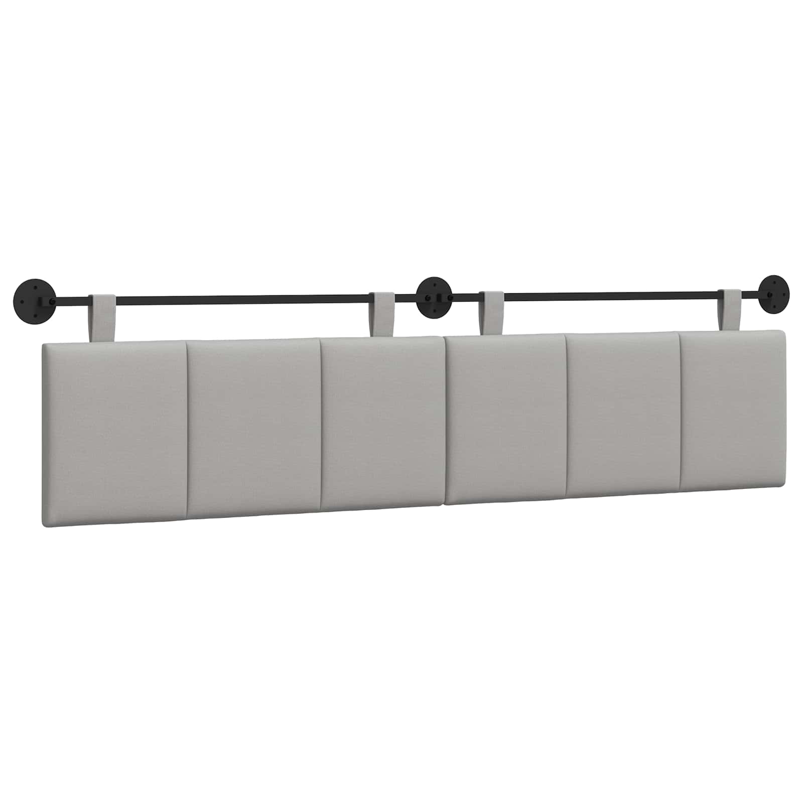 Tête de lit suspendue Gris nuage Tissu - XIOS