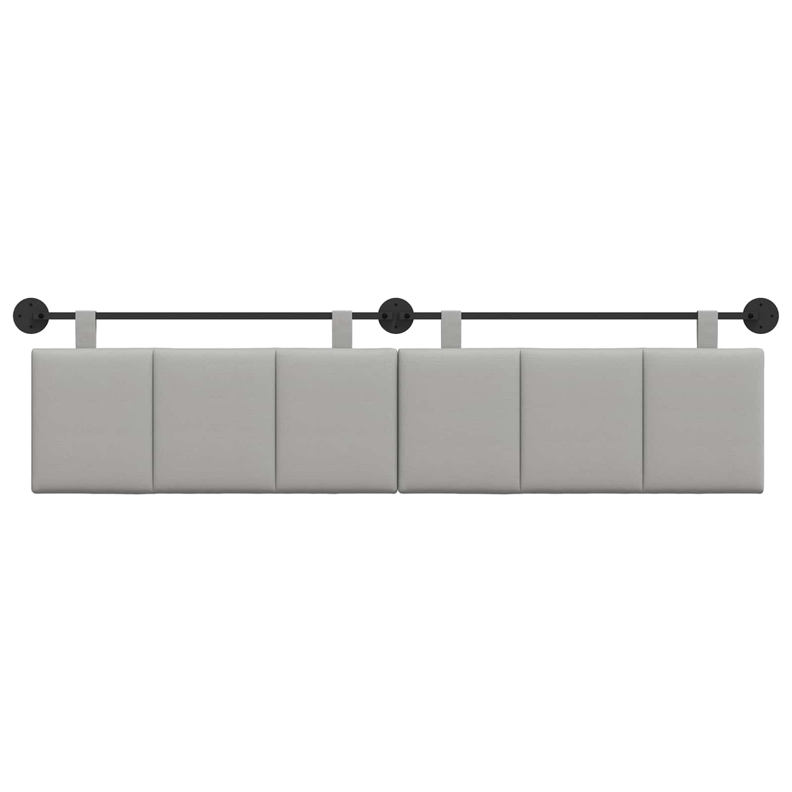 Tête de lit suspendue Gris nuage Tissu - XIOS
