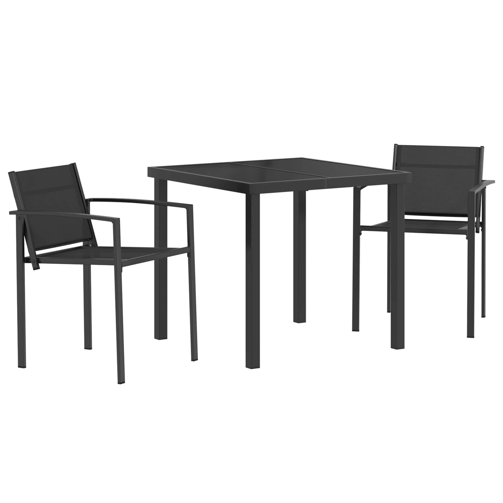 Ensemble de meubles d'extérieur 3 pcs Noir et anthracite - XIOS