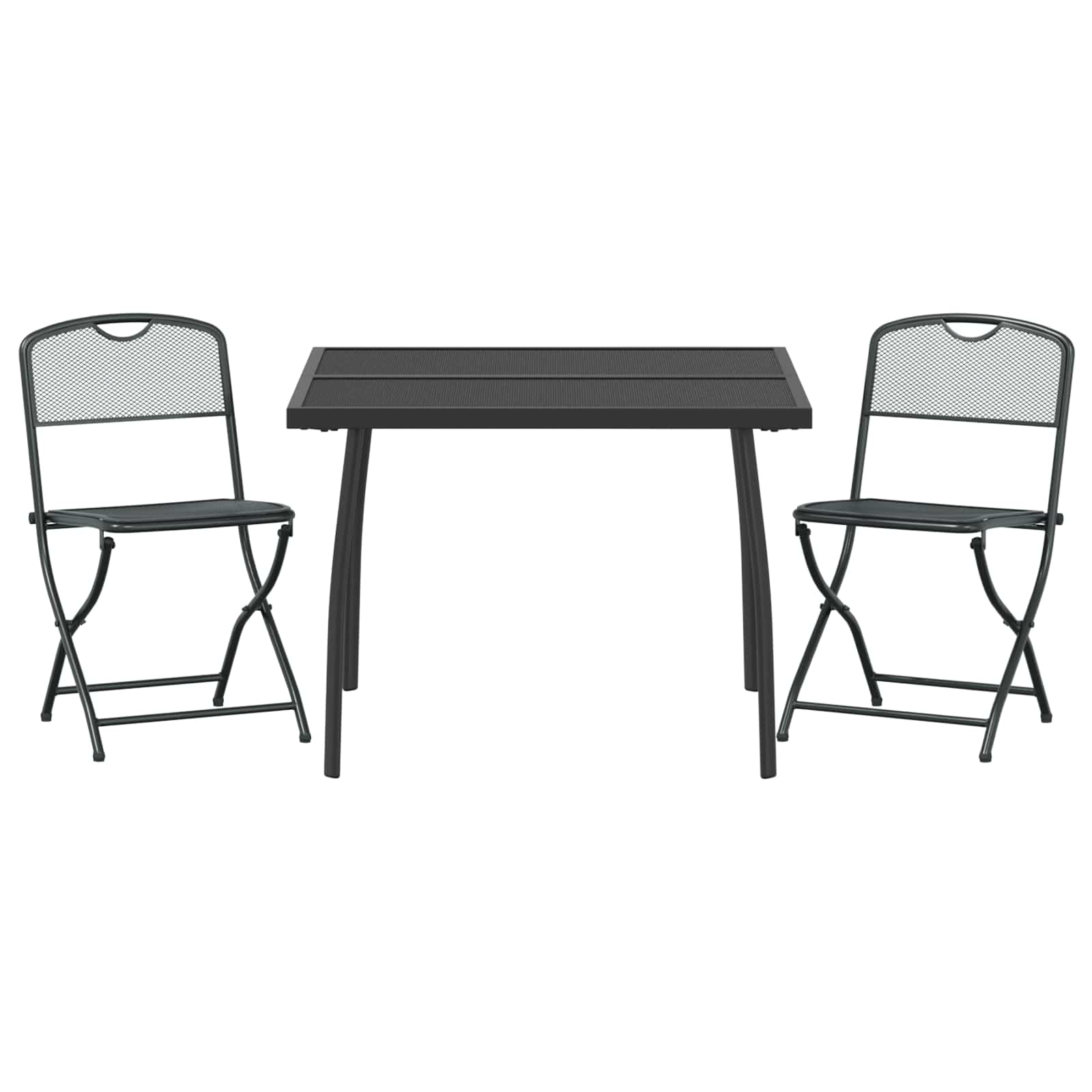 Ensemble de meubles d'extérieur 3 pcs Anthracite Fer et Acier - XIOS