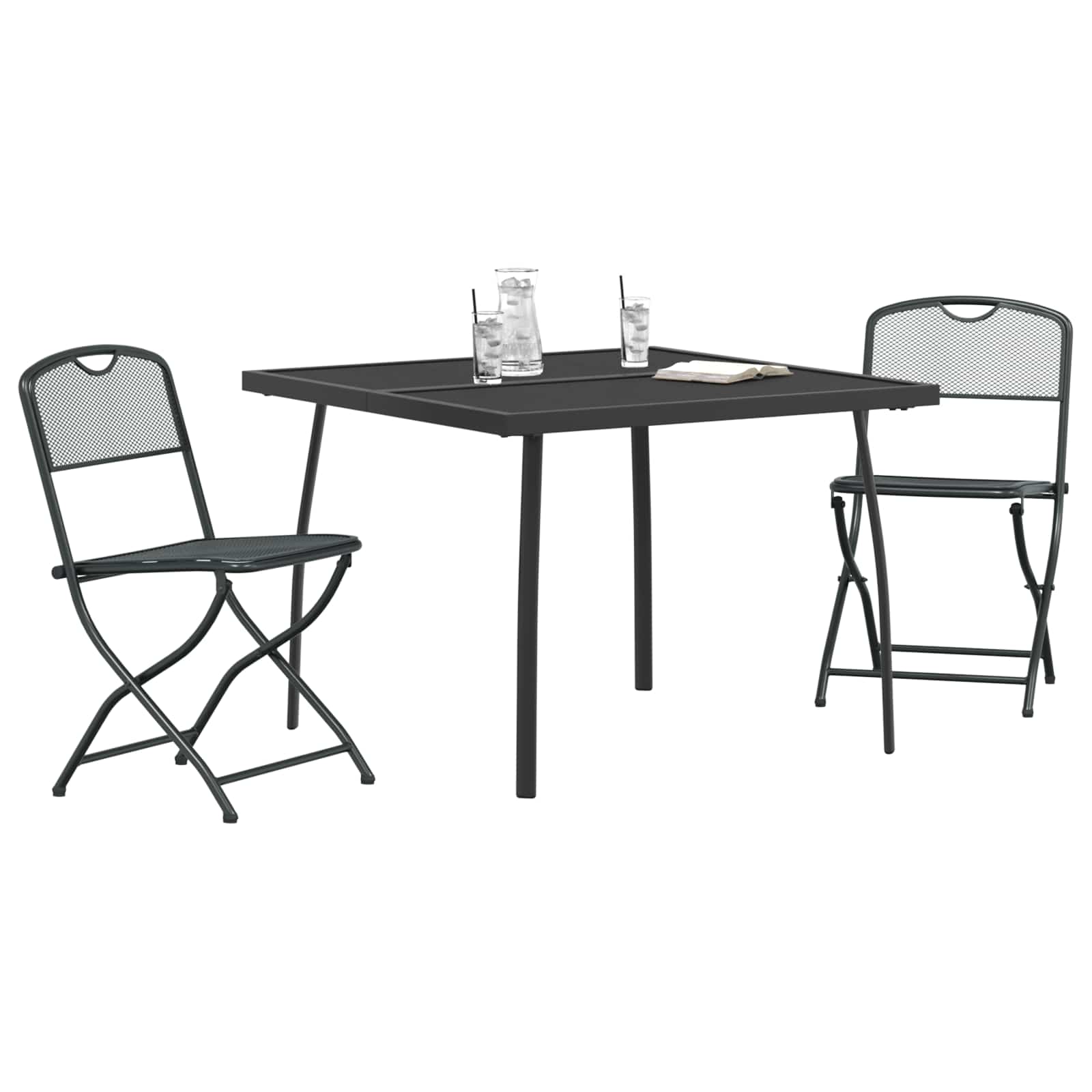 Ensemble de meubles d'extérieur 3 pcs Anthracite Fer et Acier - XIOS