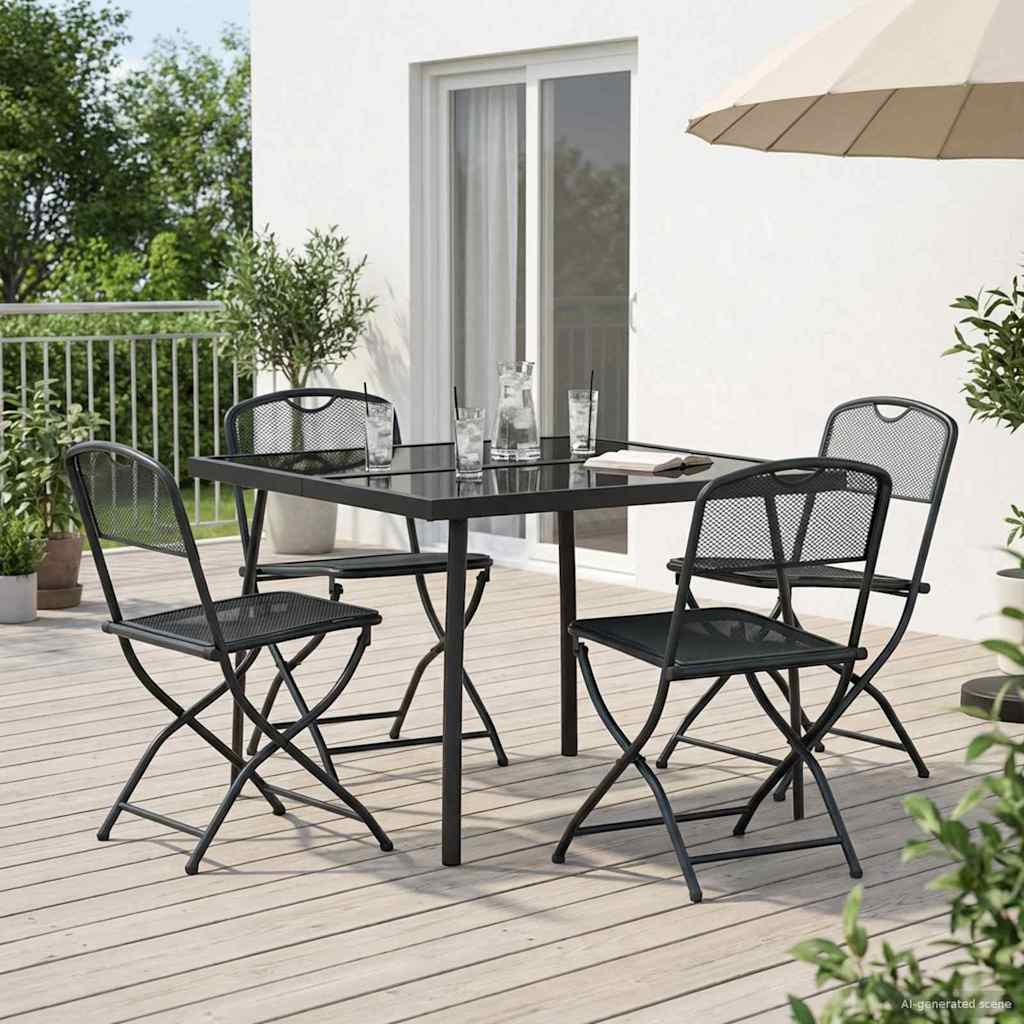 Ensemble de meubles d'extérieur 5 pcs Anthracite Fer et Acier - XIOS