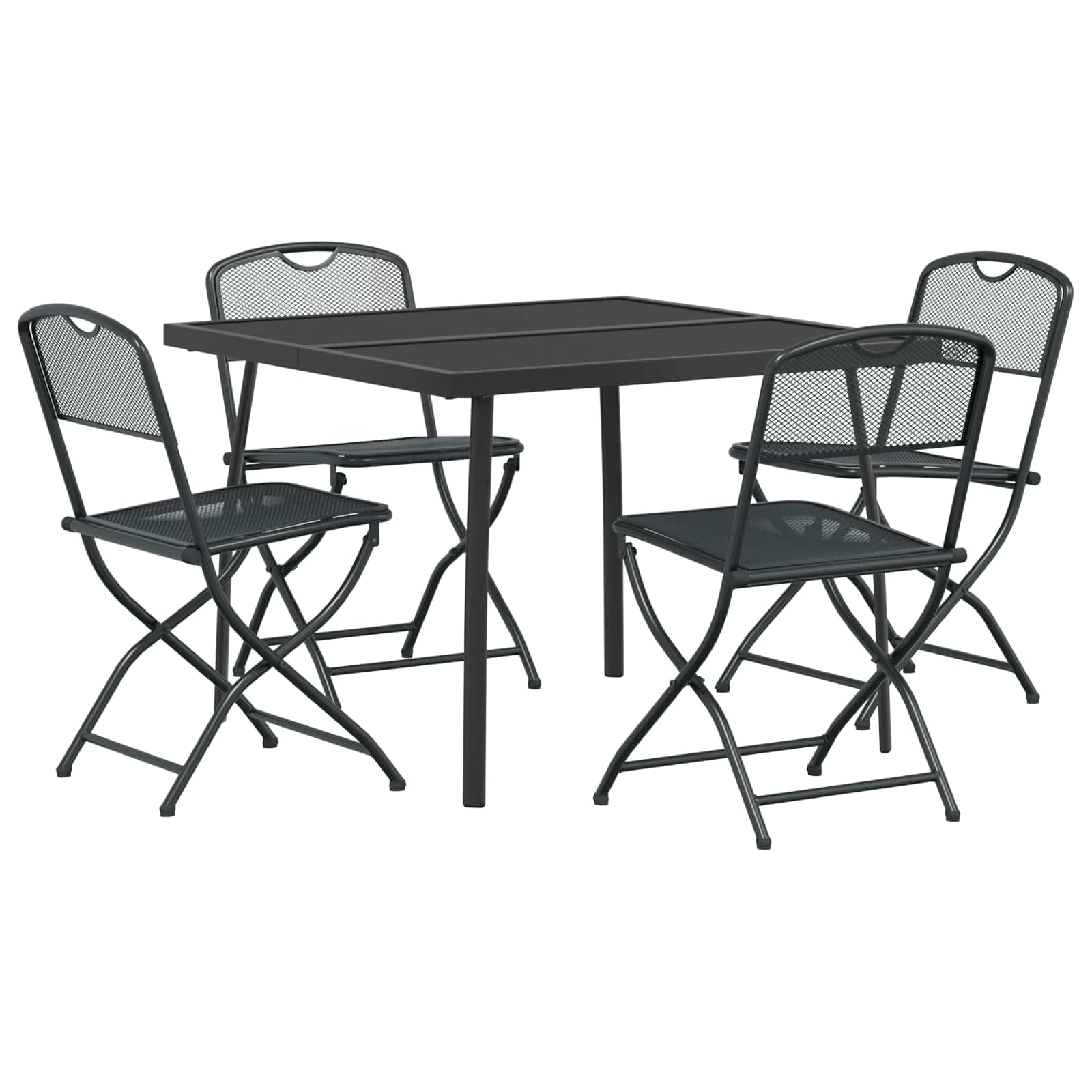 Ensemble de meubles d'extérieur 5 pcs Anthracite Fer et Acier - XIOS