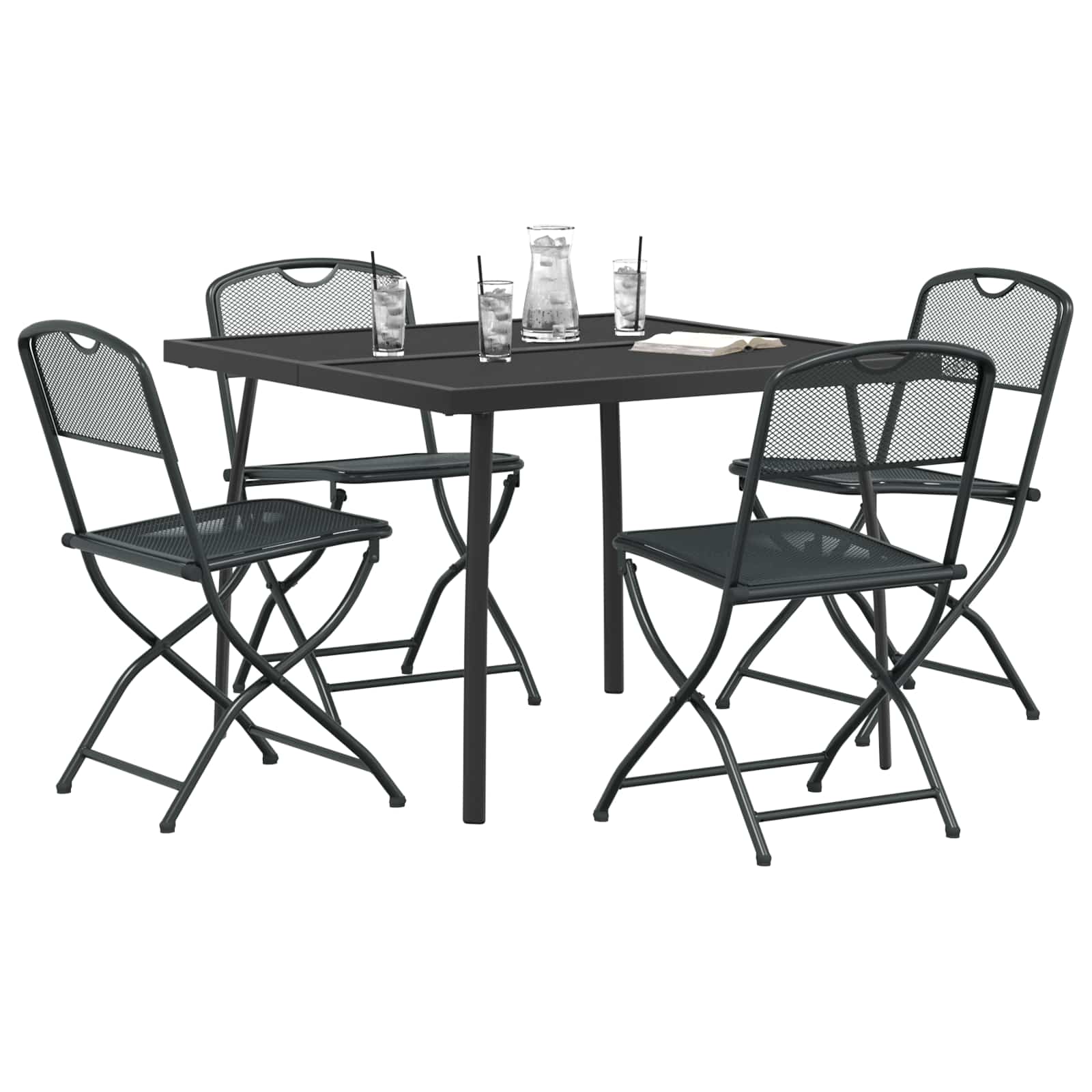 Ensemble de meubles d'extérieur 5 pcs Anthracite Fer et Acier - XIOS
