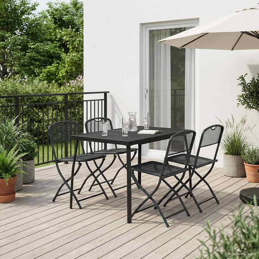 Ensemble de meubles d'extérieur 5 pcs Anthracite Fer et Acier - XIOS