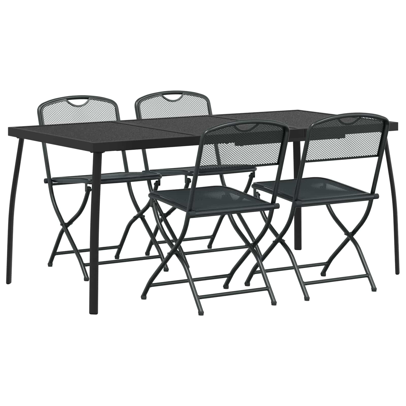 Ensemble de meubles d'extérieur 5 pcs Anthracite Fer et Acier - XIOS