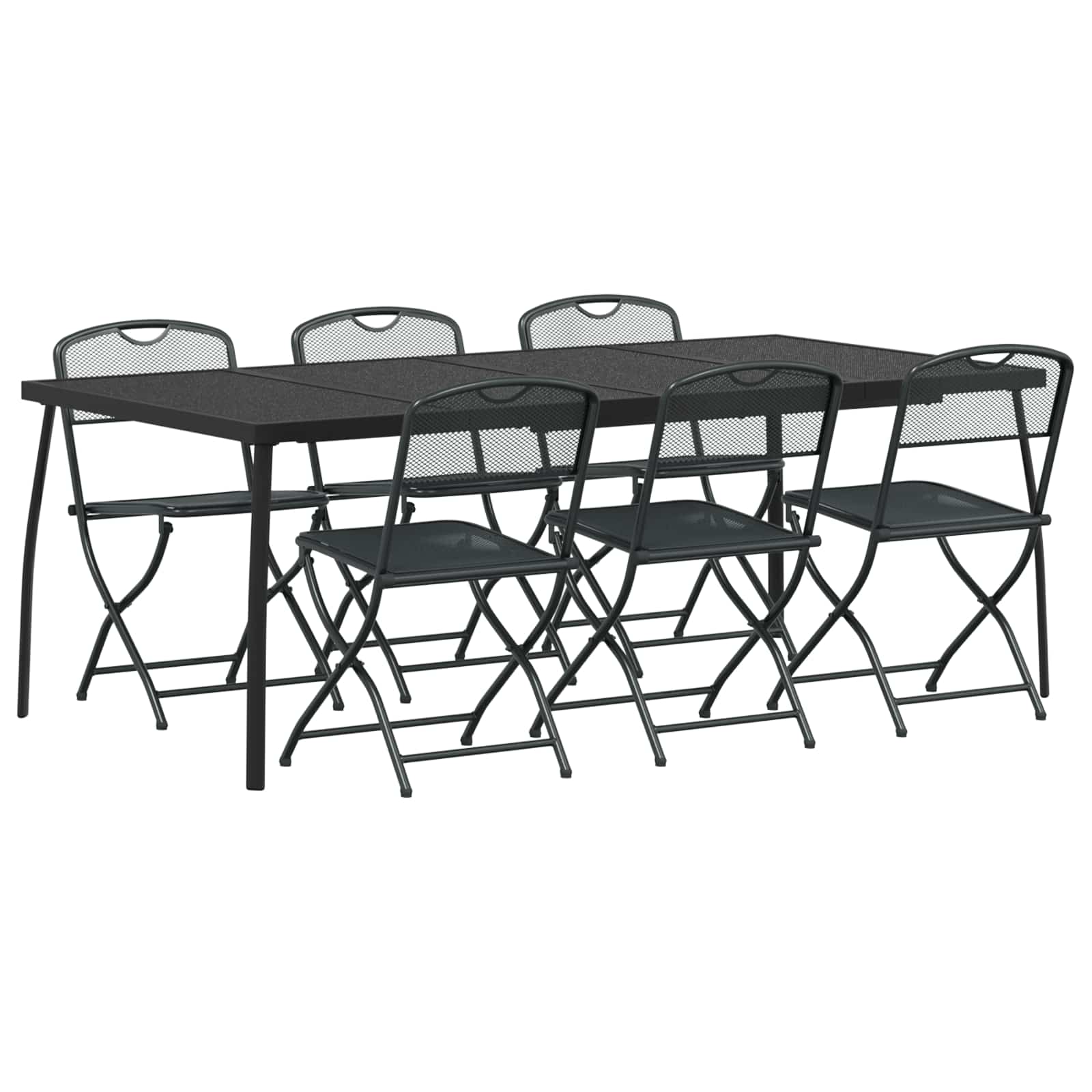 Ensemble de meubles d'extérieur 7 pcs Anthracite Fer et Acier - XIOS