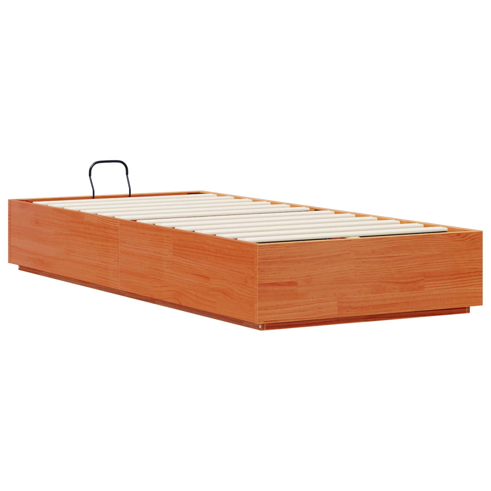 Cadre de lit ottoman avec rangement Brun cire 75 x 190 cm - XIOS