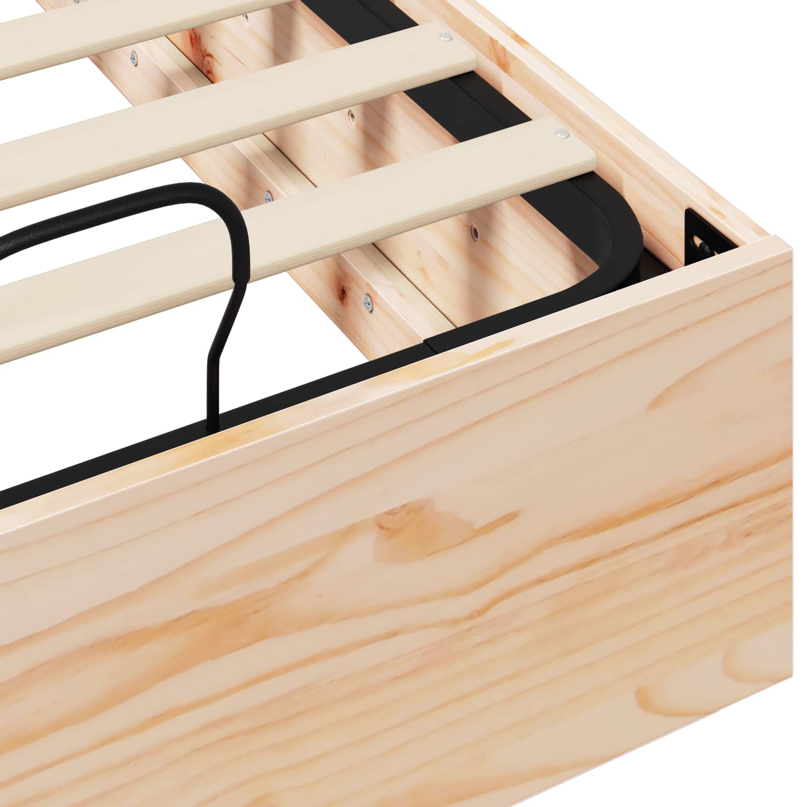 Cadre de lit ottoman avec rangement Naturel 90 x 190 cm - XIOS