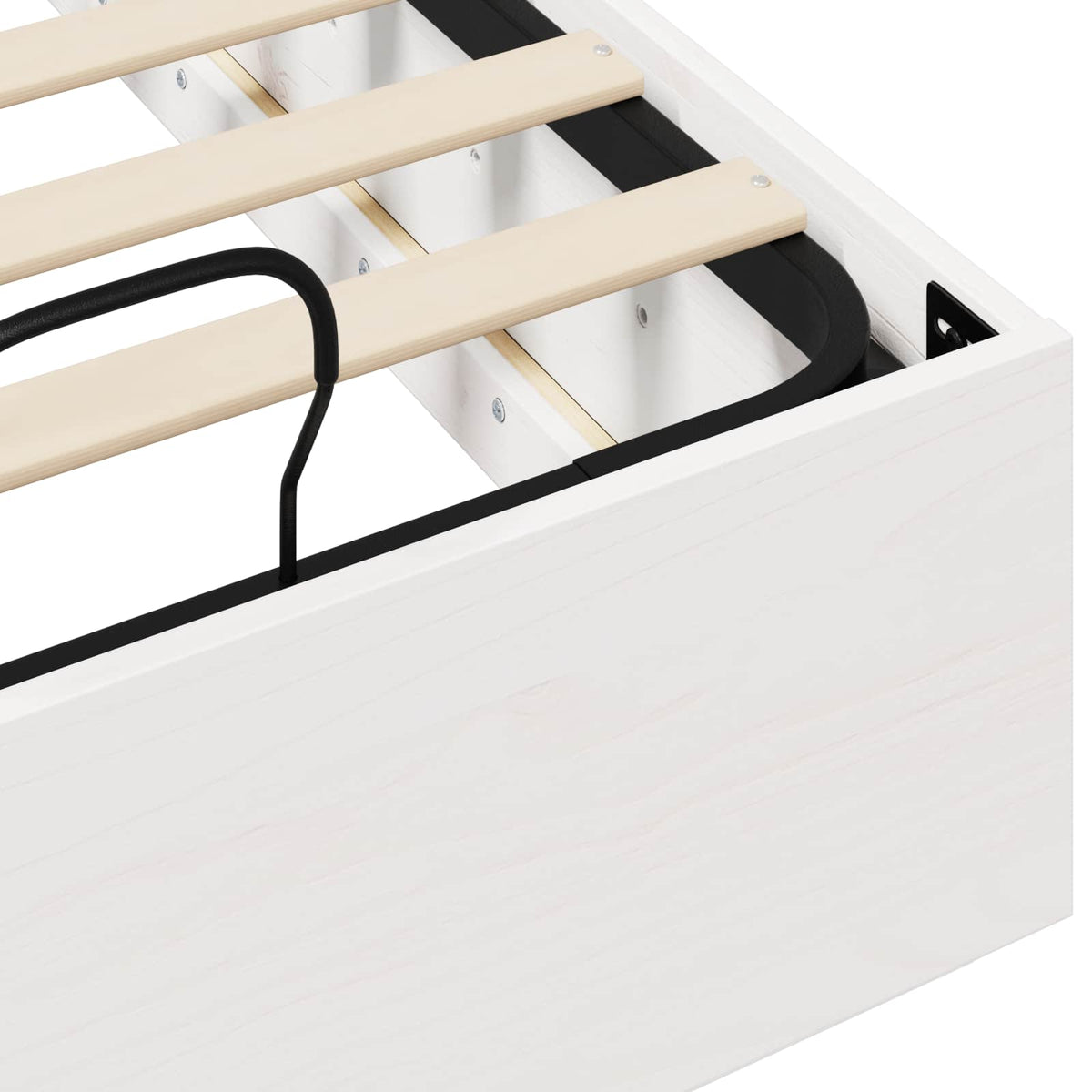 Cadre de lit ottoman avec rangement Blanc 100 x 200 cm