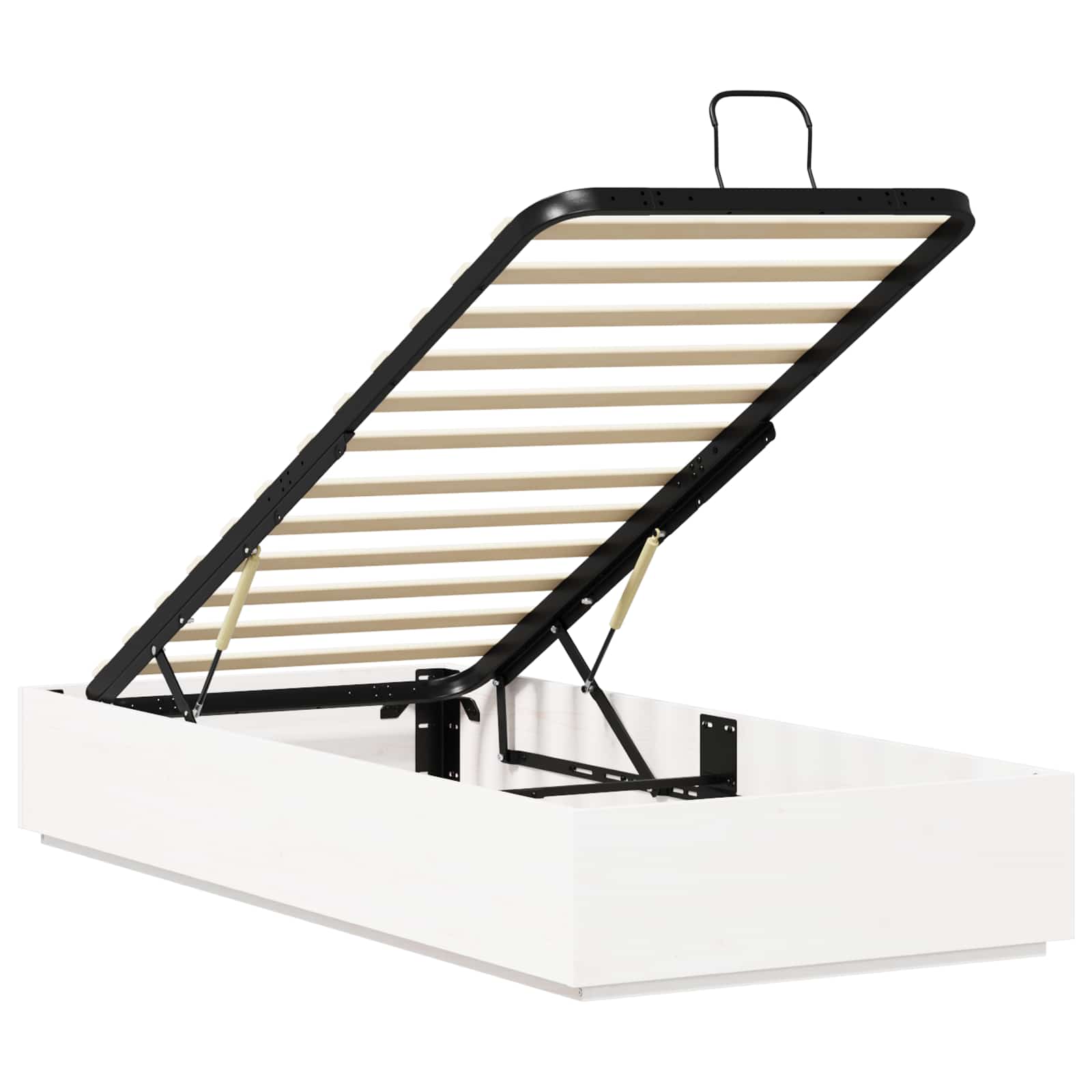 Cadre de lit ottoman avec rangement Blanc 100 x 200 cm - XIOS