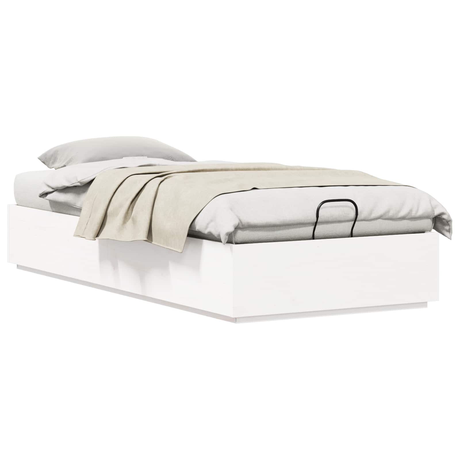 Cadre de lit ottoman avec rangement Blanc 100 x 200 cm - XIOS