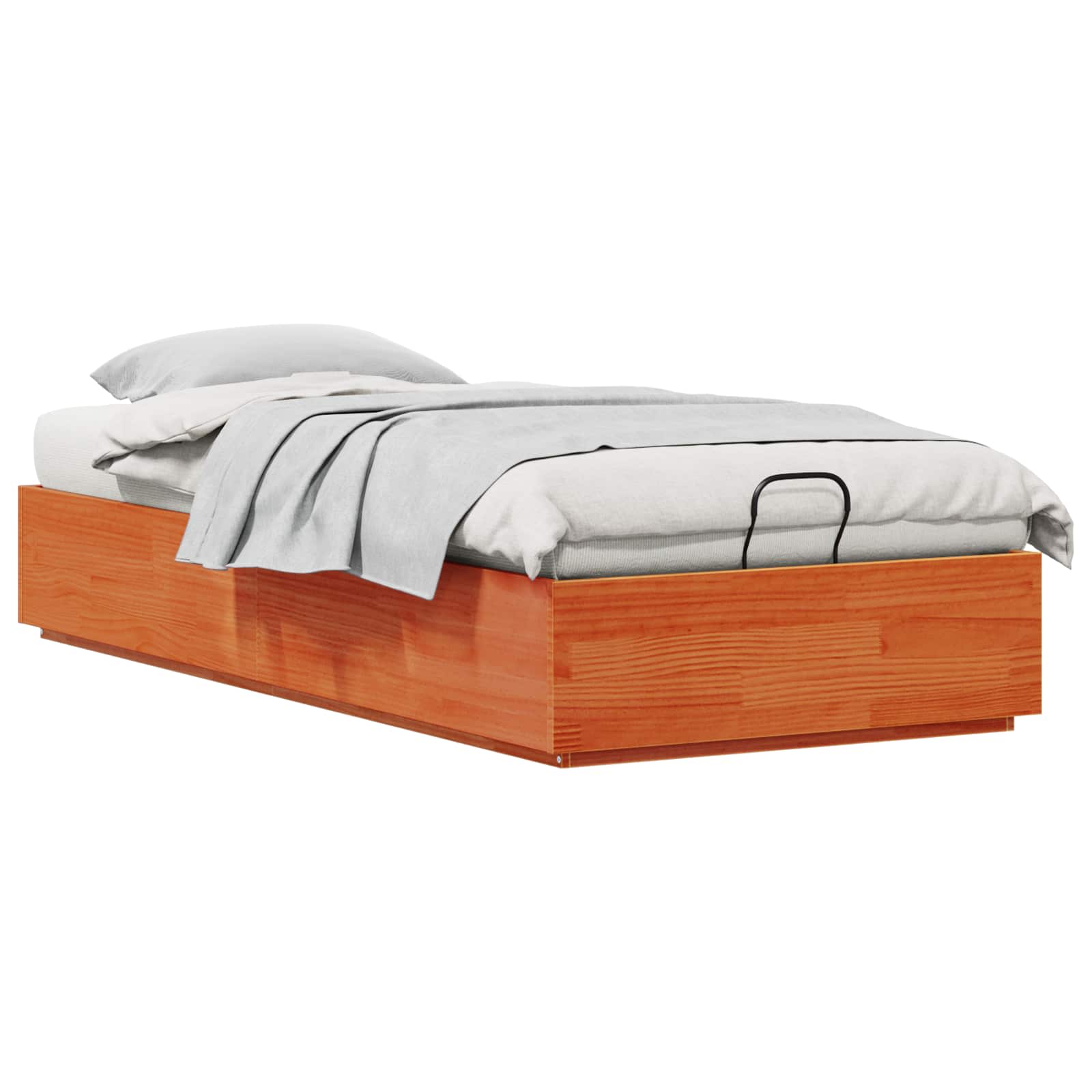 Cadre de lit ottoman avec rangement Brun cire 100 x 200 cm - XIOS