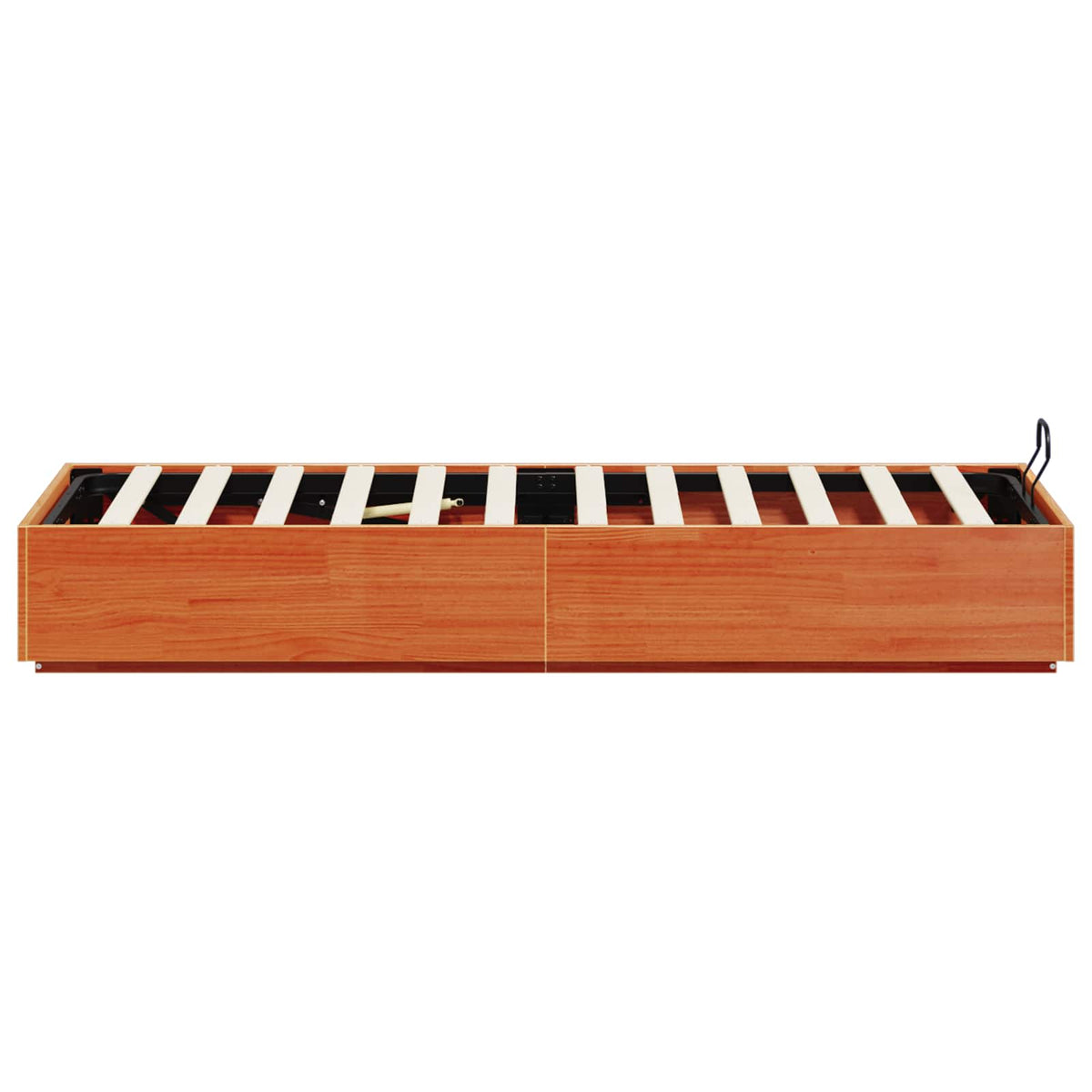 Cadre de lit ottoman avec rangement Brun cire 100 x 200 cm