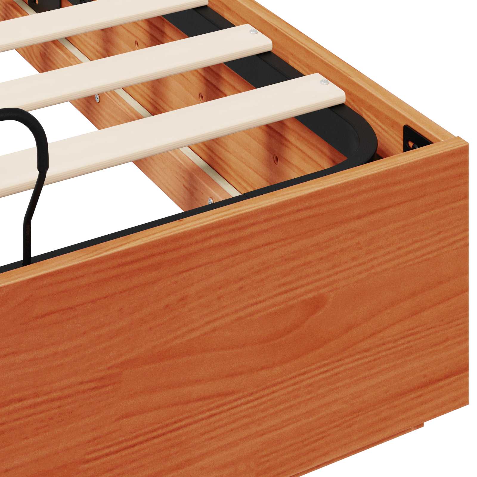 Cadre de lit ottoman avec rangement Brun cire 120 x 190 cm - XIOS