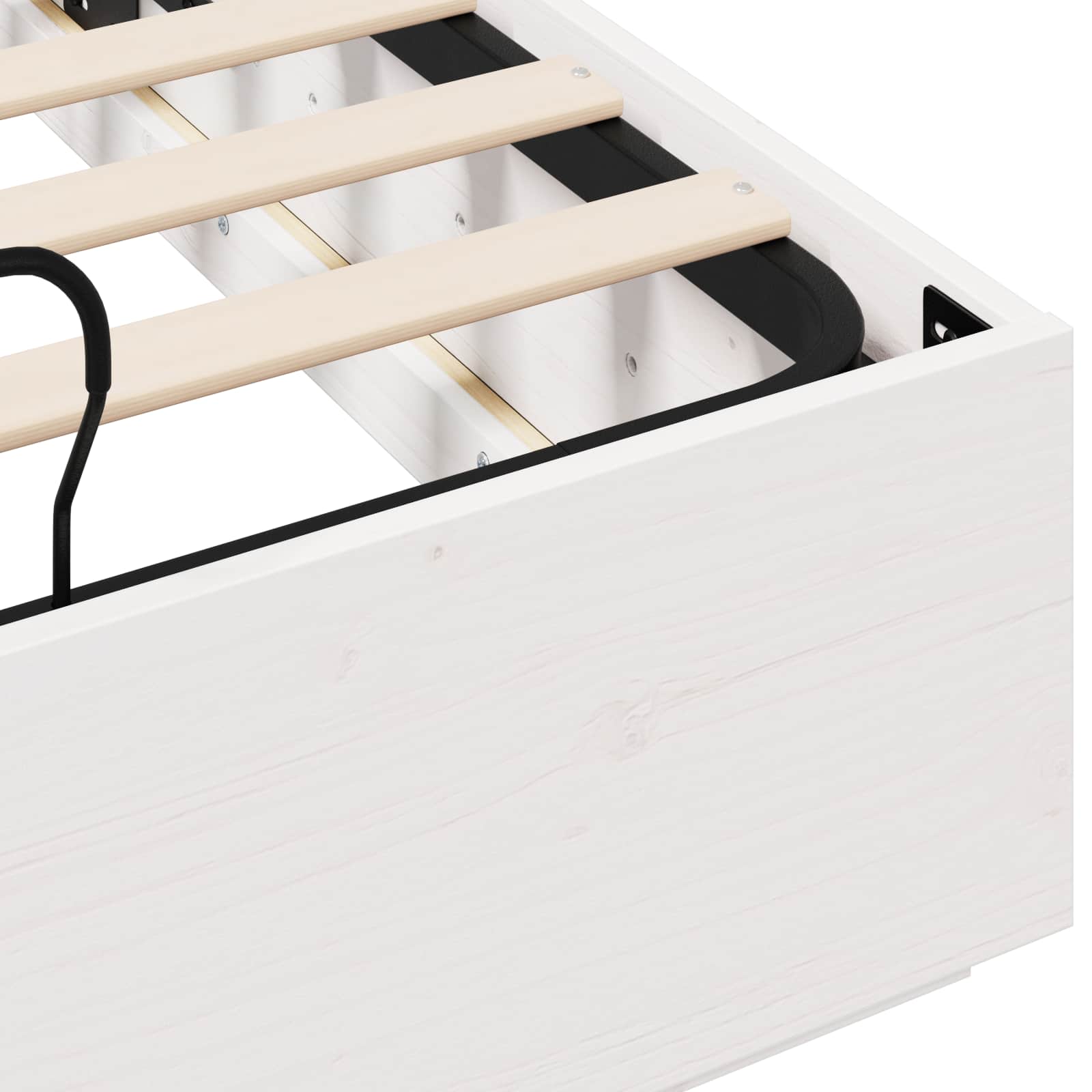 Cadre de lit ottoman avec rangement Blanc 135 x 190 cm - XIOS
