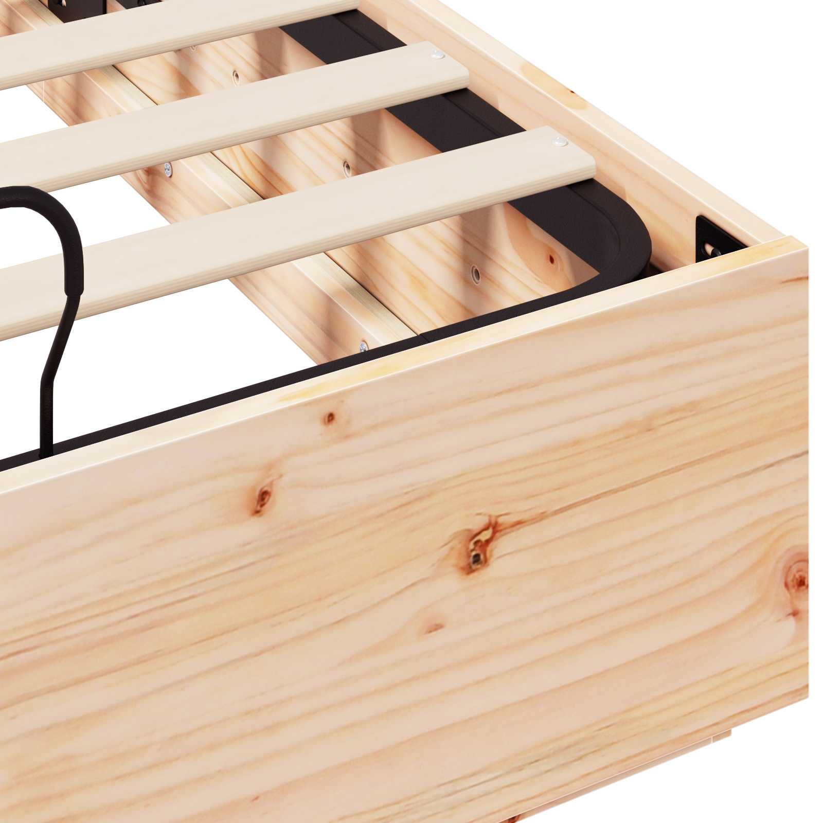 Cadre de lit ottoman avec rangement Naturel 150 x 200 cm - XIOS